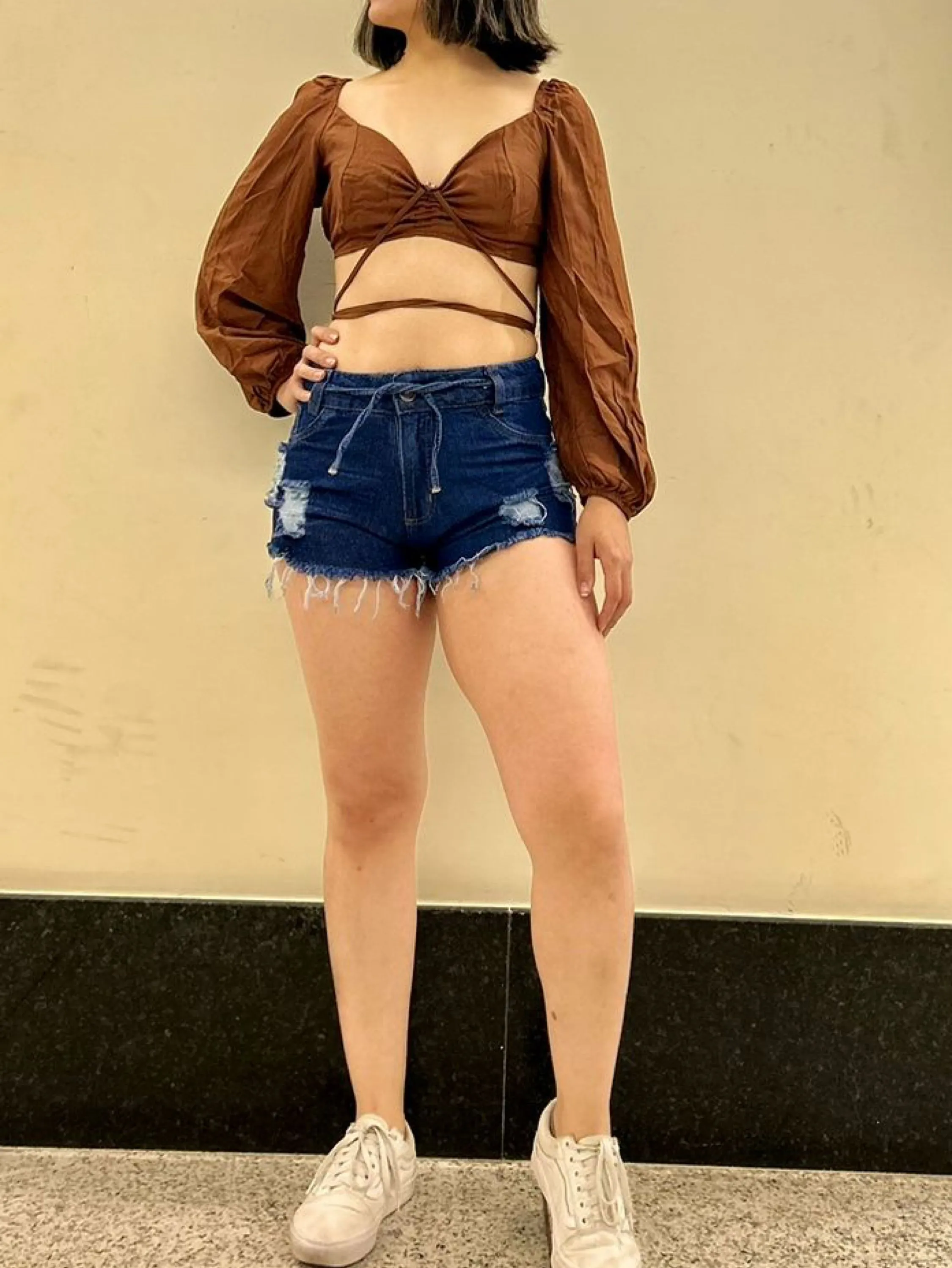 Short Jeans com Amarração