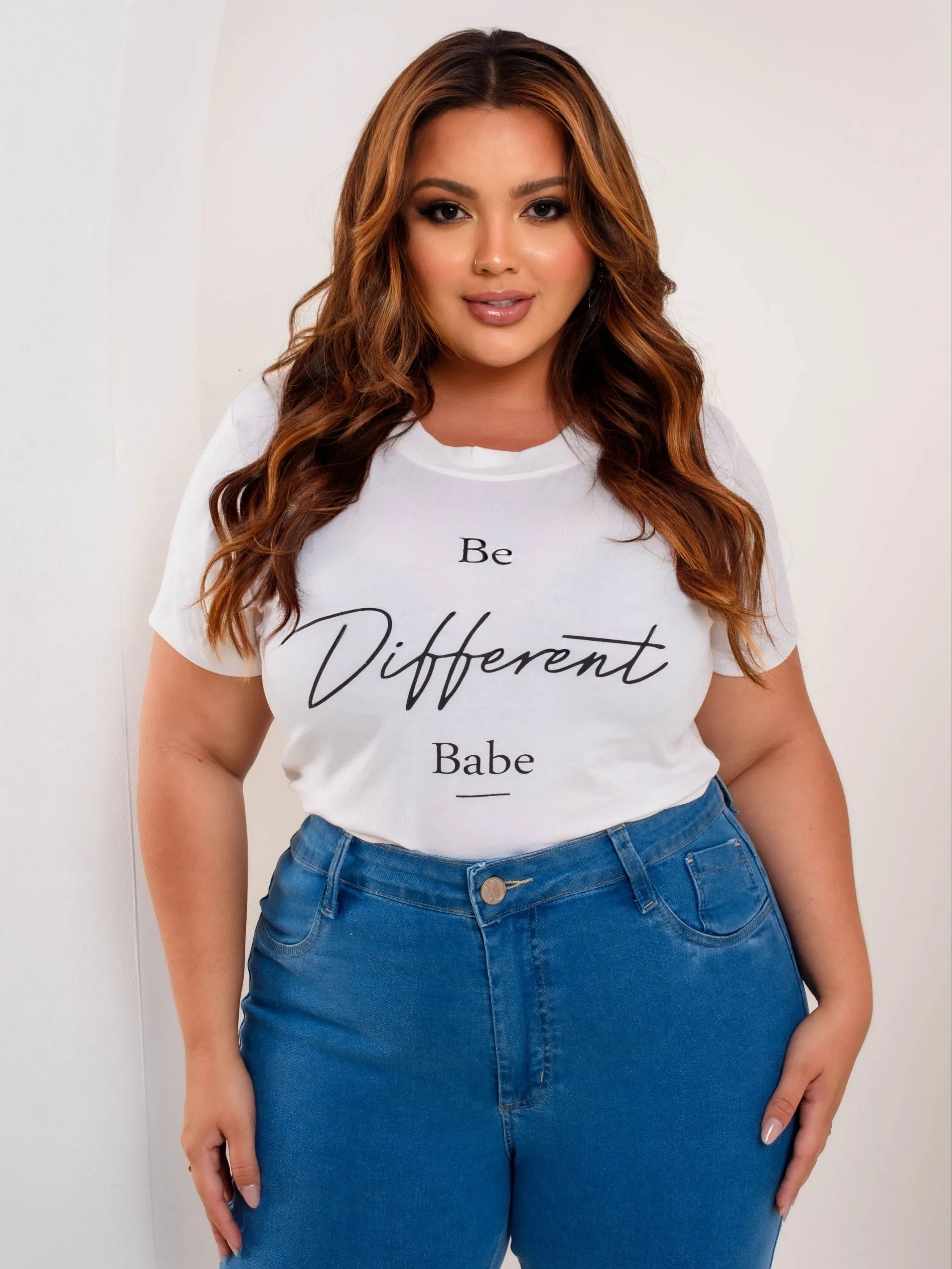 Tshirt em Viscolycra Plus Size 4 cores