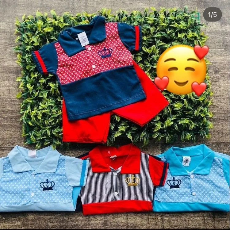 Kit 6 conjunto polo baby