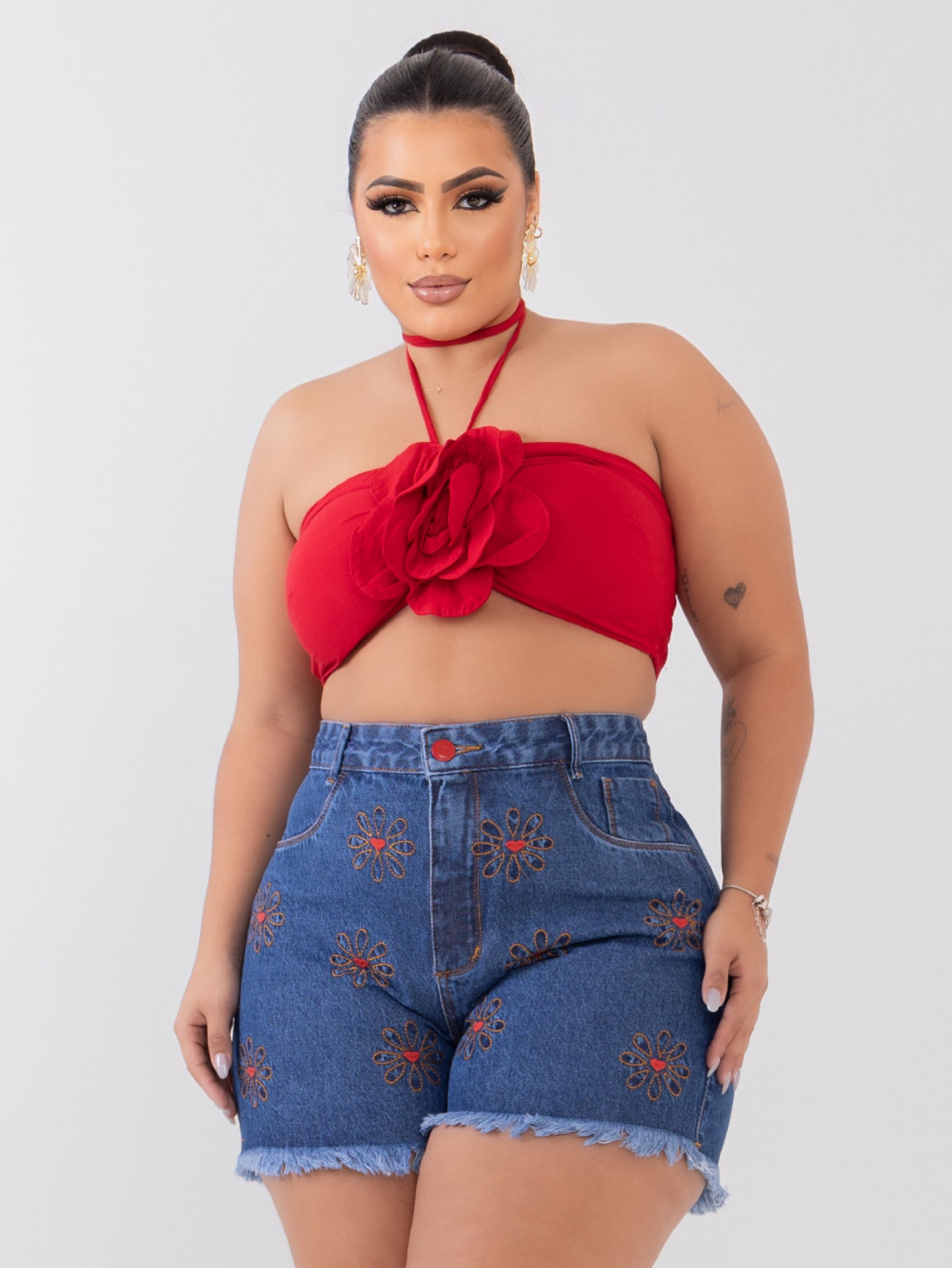GAZARRO SHORT JEANS PLUS SIZE PREMIUM