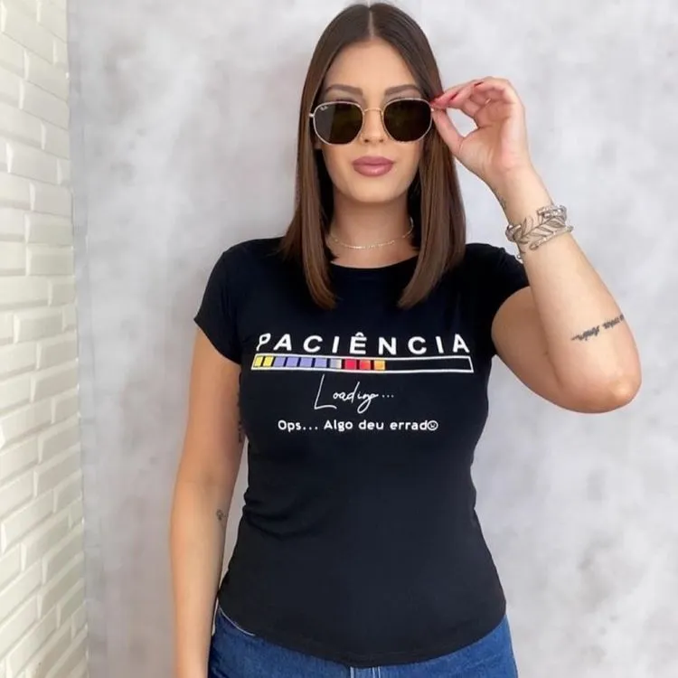 Blusa t shirt paciência