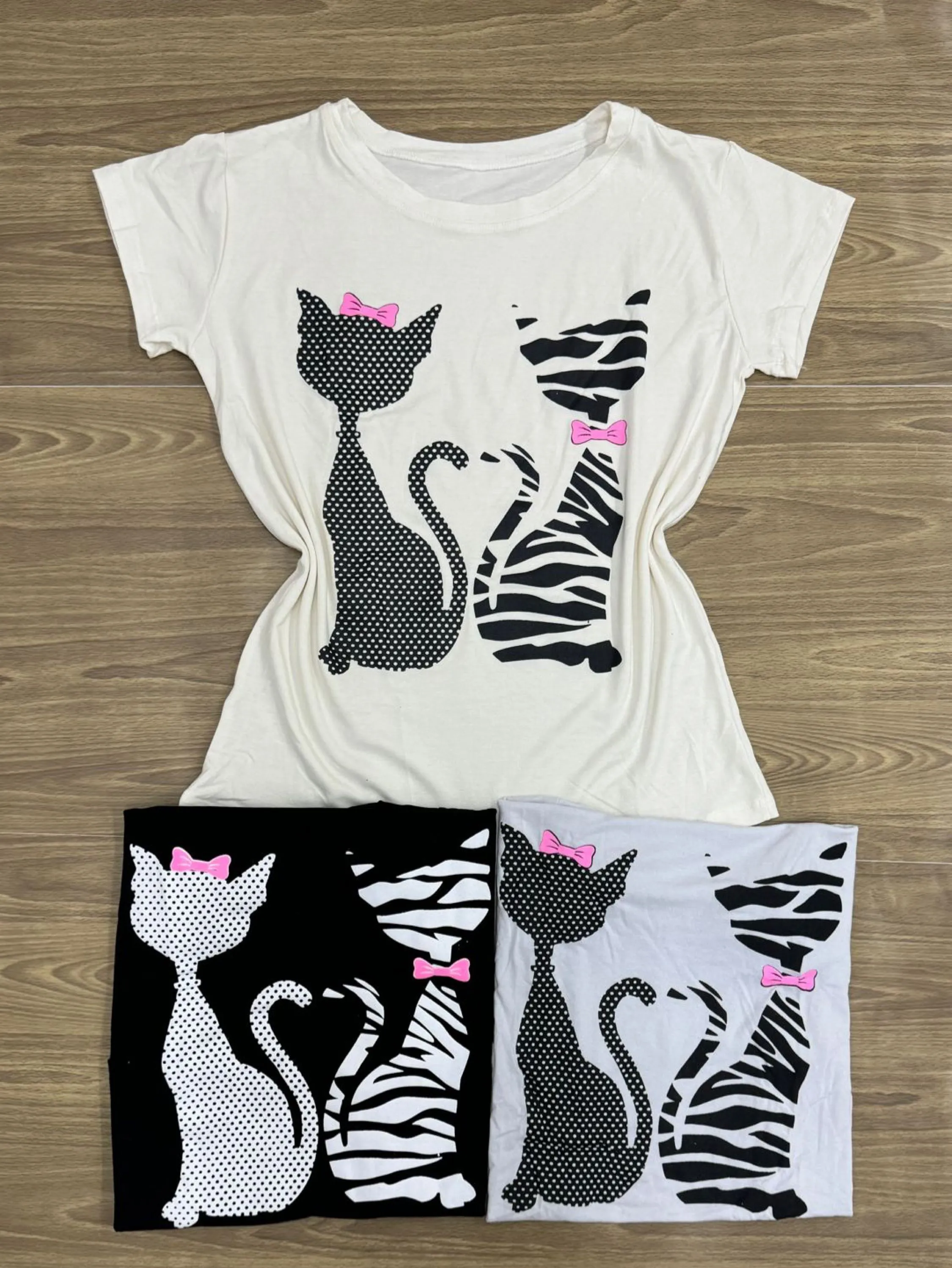 T shirt casal de gato