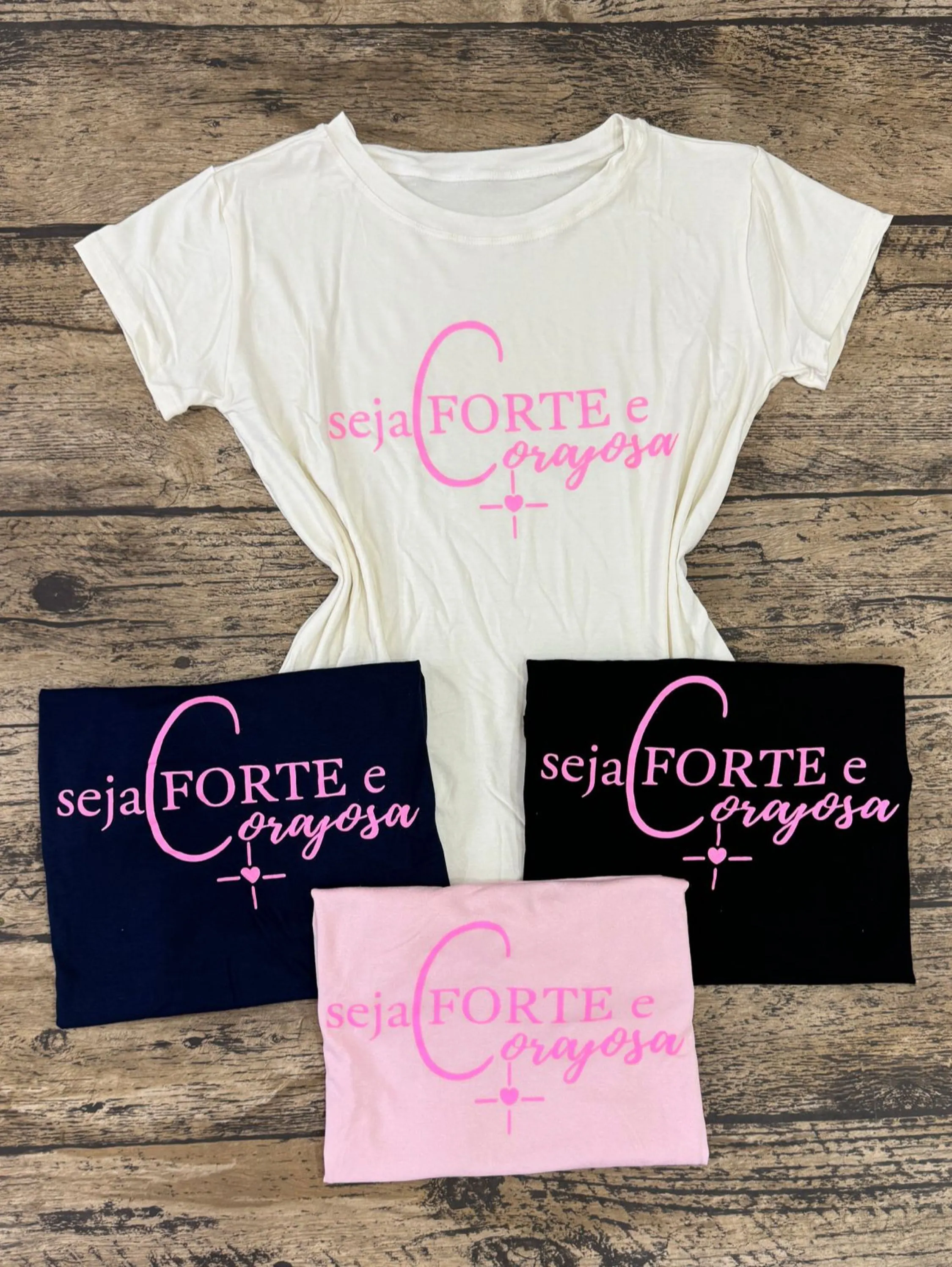 T shirt seja forte cruz