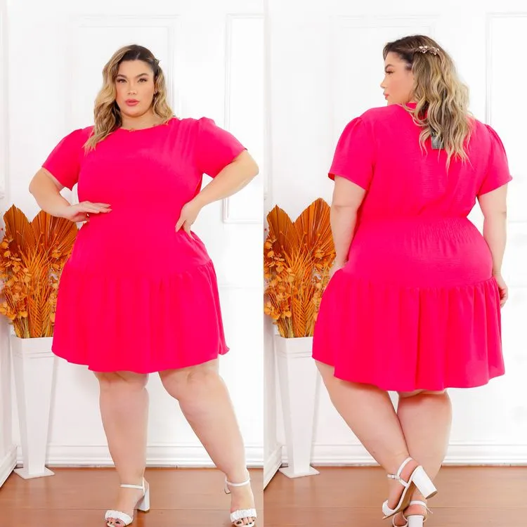 X-71 Vestido Curto plus size Gloria W&Y