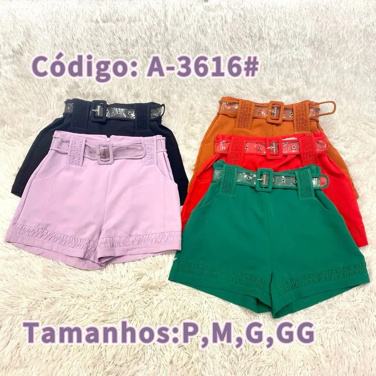 Short com cinto Gloria W&Y