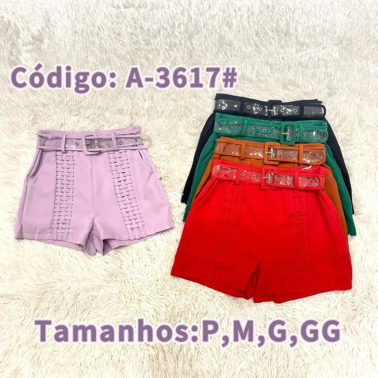 Short com cinto Gloria W&Y