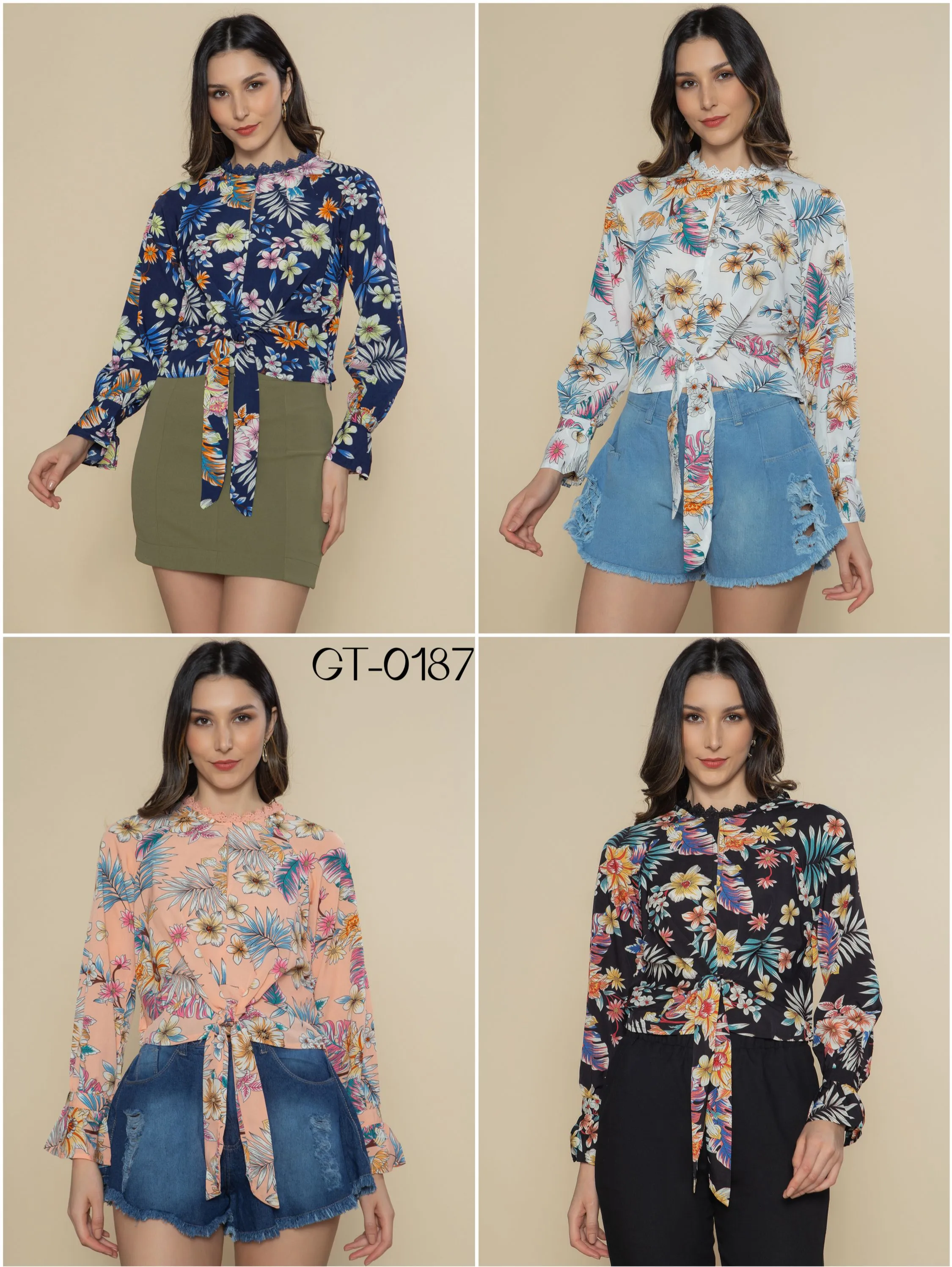 Blusa feminina manga longa #0187