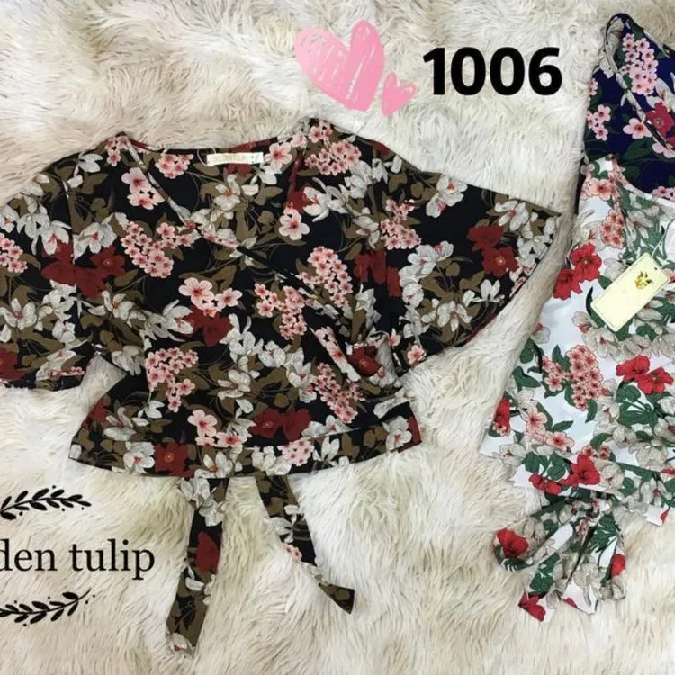 Cropped de poliéster com estampa #1006