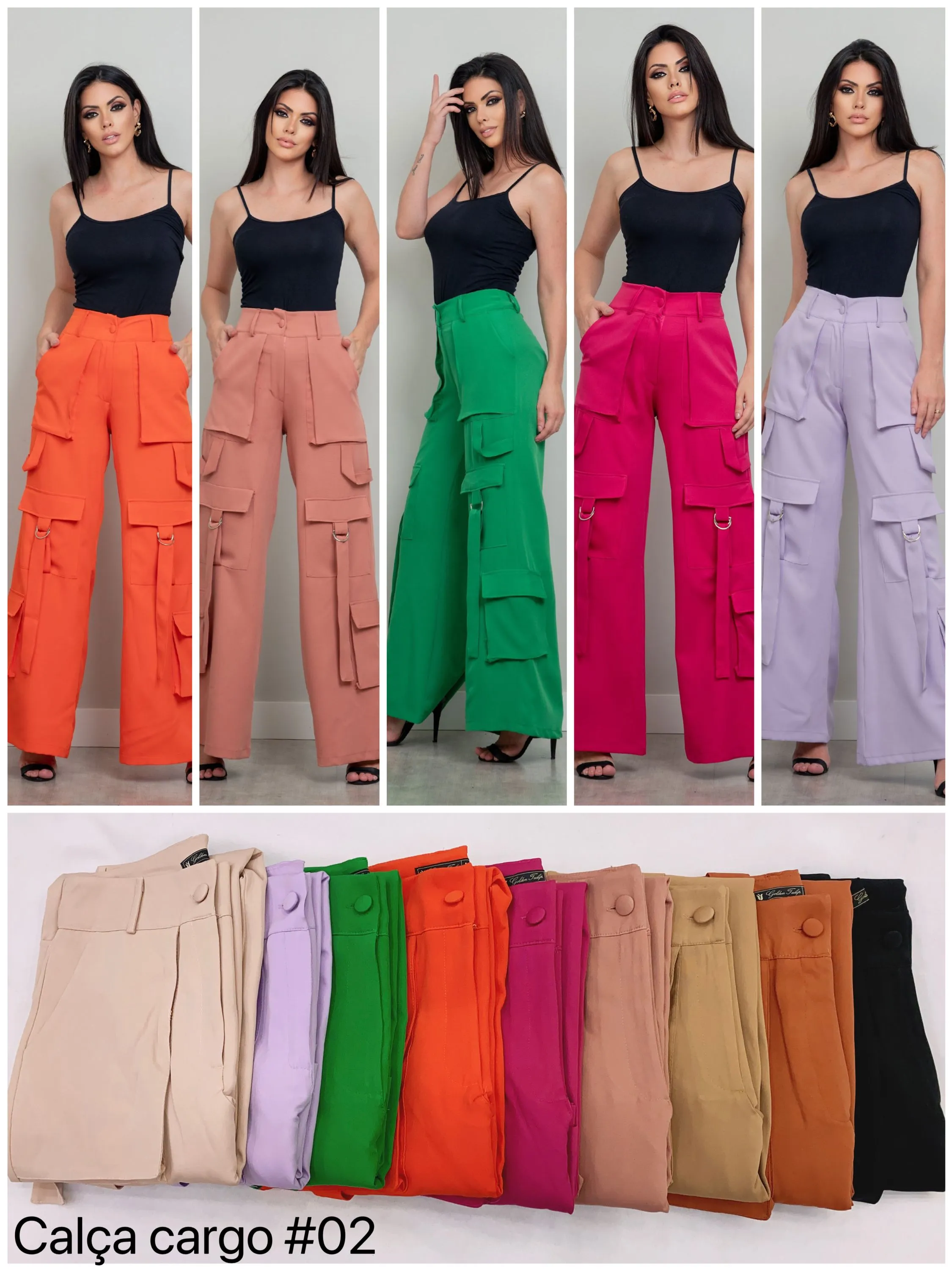 Calça cargo pantalona alfaiataria #cargo 02