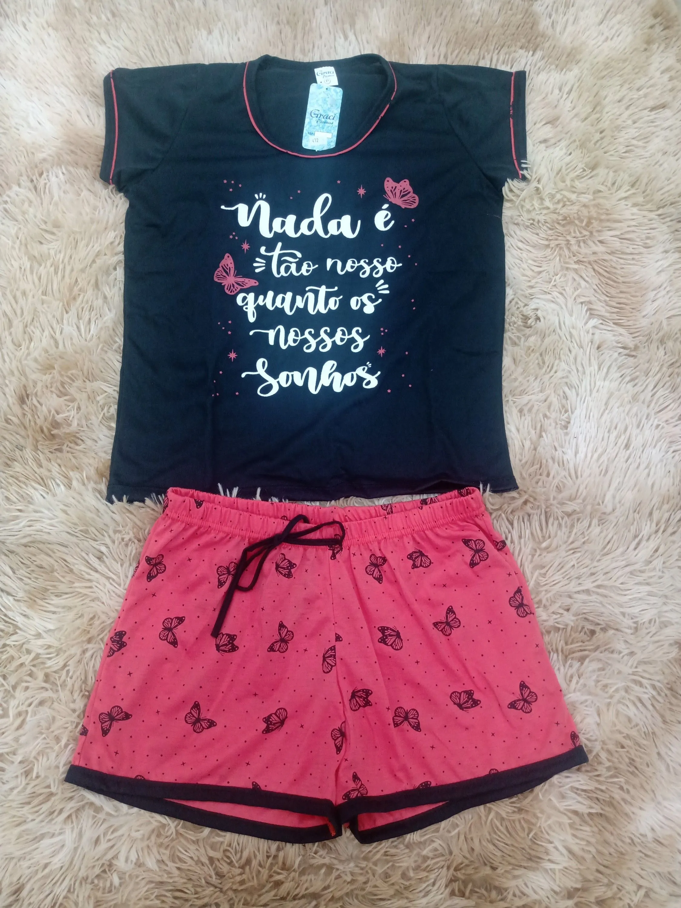 Pijama feminino frase