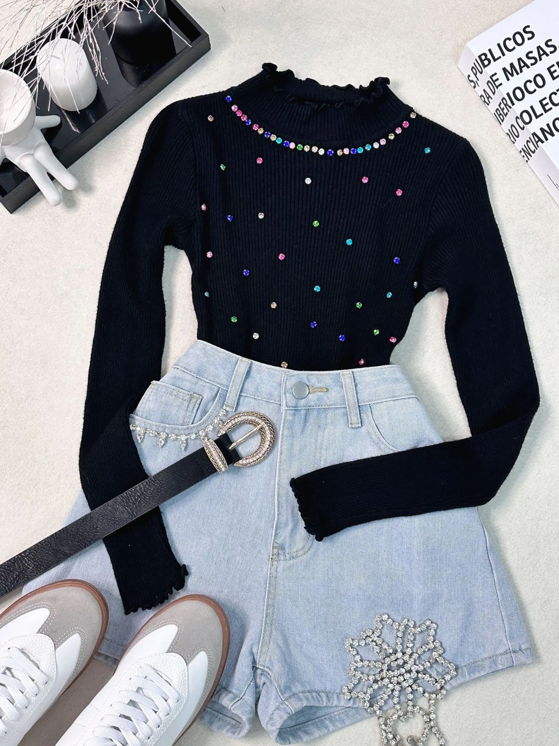 Blusa  manga longa modal HQ811