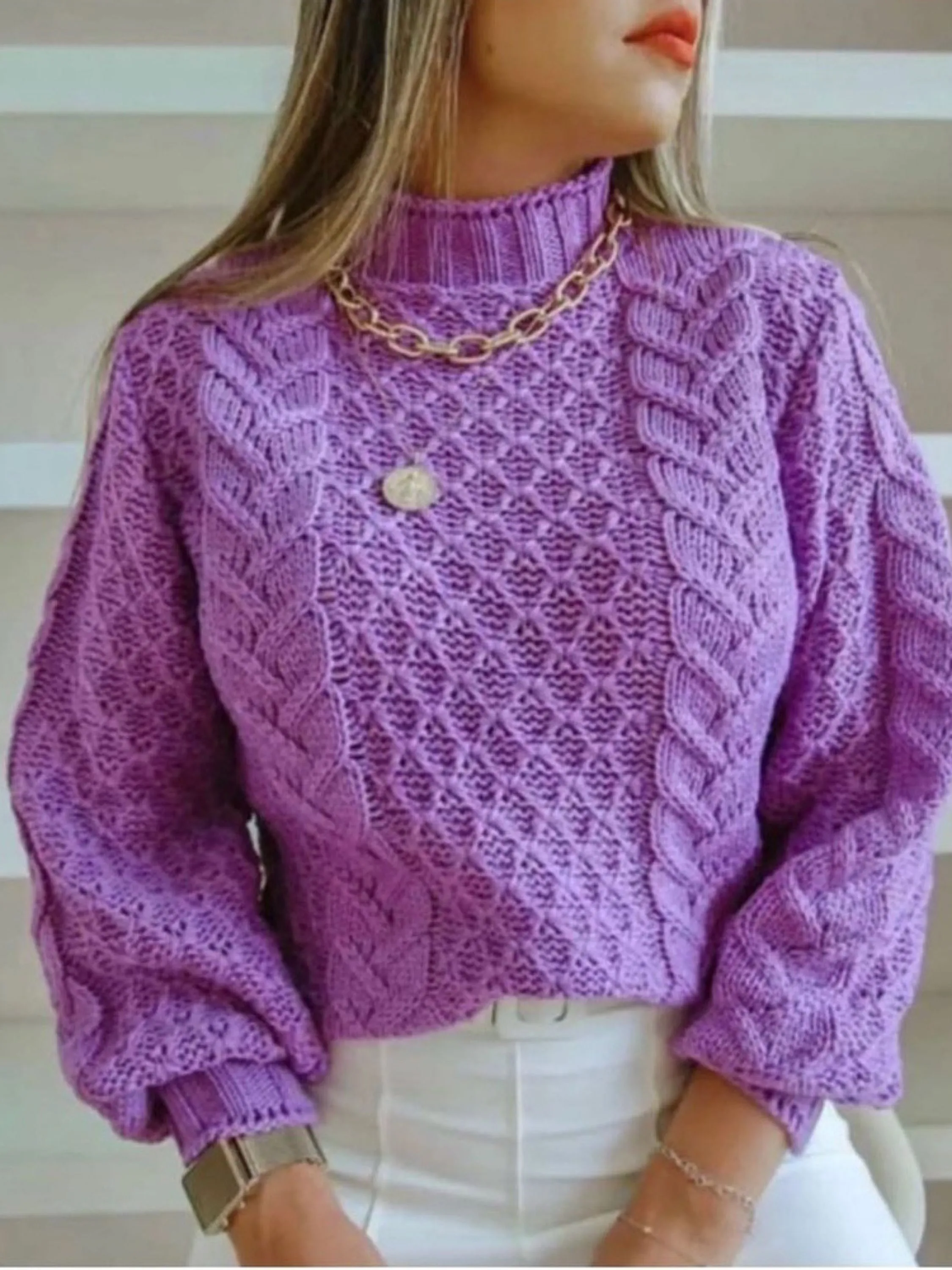 Blusa Trama Tricot Lã