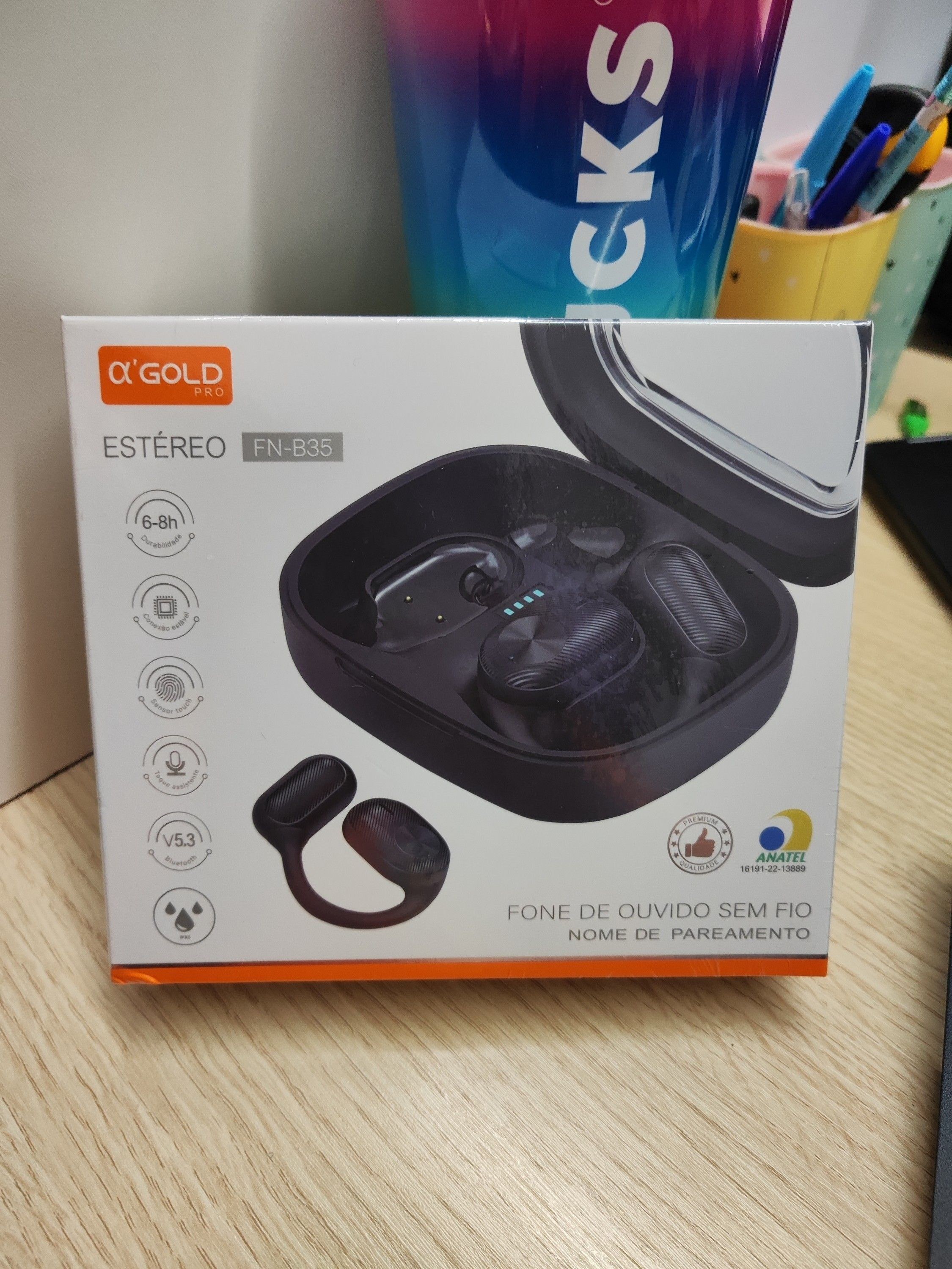 Fone de ouvido por indução óssea com ipx5