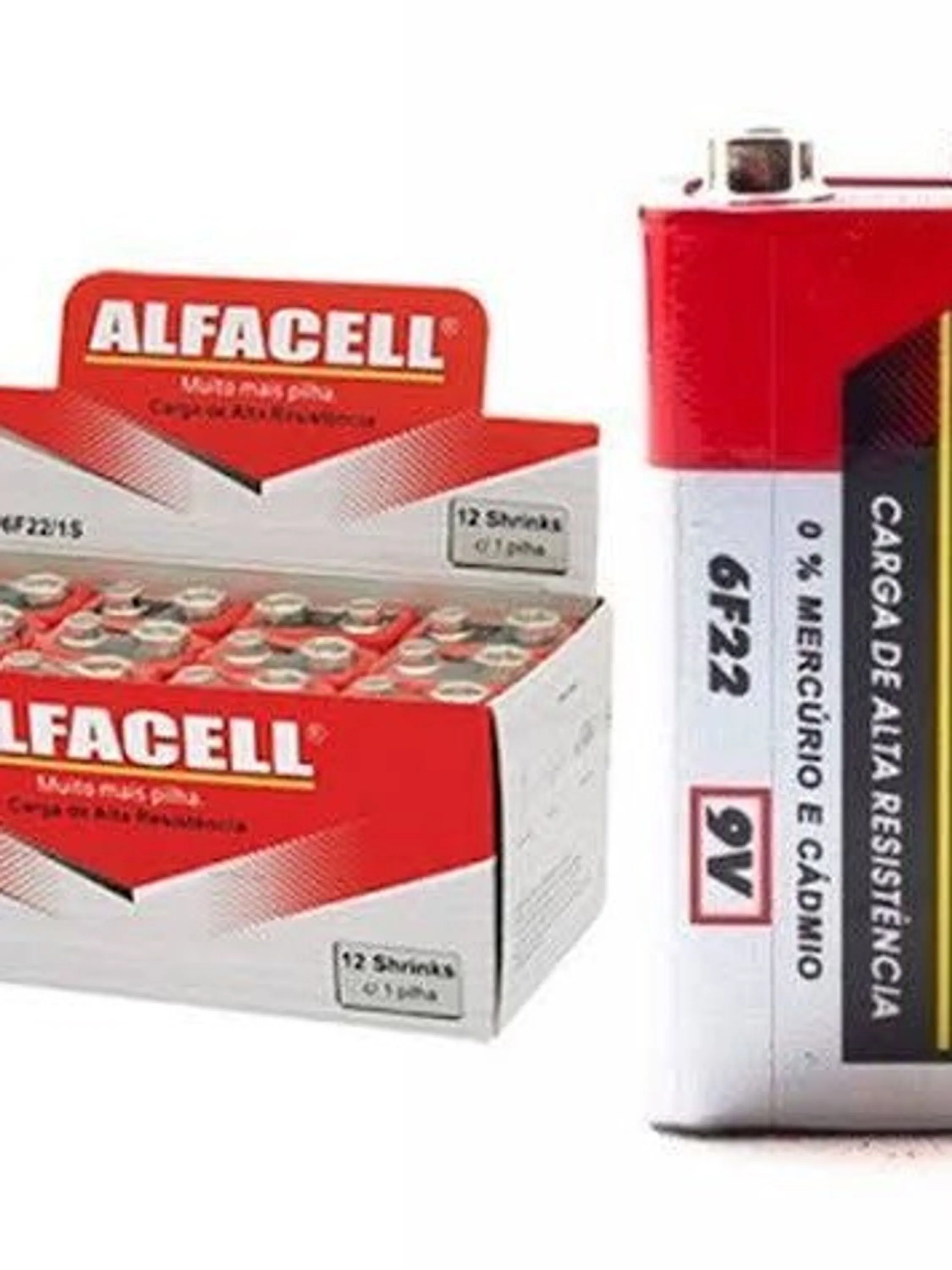 Caixa de pilhas 9v Alfacell