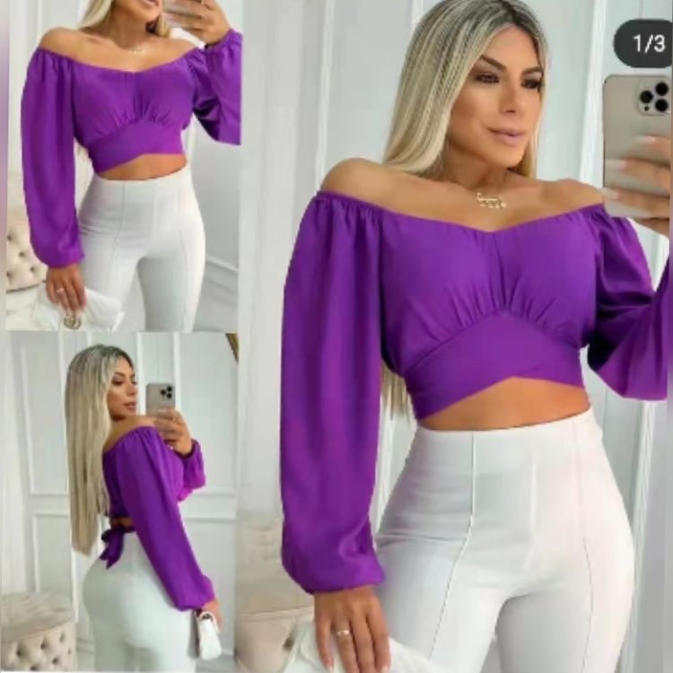 Lindo Cropped Manga Longa