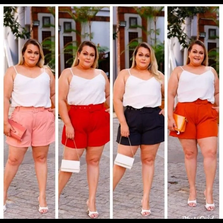 Kit com 6 short saia Alfaiataria Plus size + Frete gratis