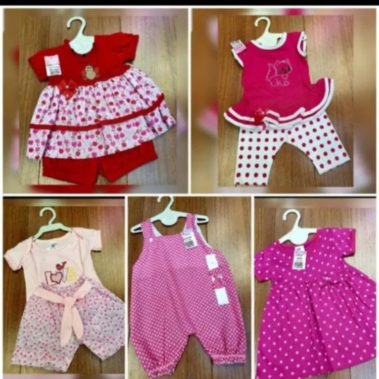 Kit com 6 Conjunto Bebê Infantil 0 a 1 ano menina e menino + Frete grátis