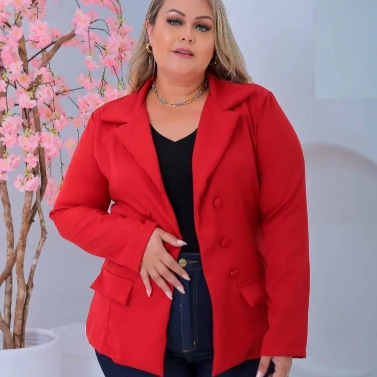 Kit com 6 Blazer Alfaiataria luxo Plus size + Frete gratis