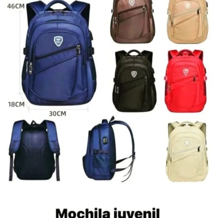 Kit com 6 Mochila Adulta Unissex Reforçada