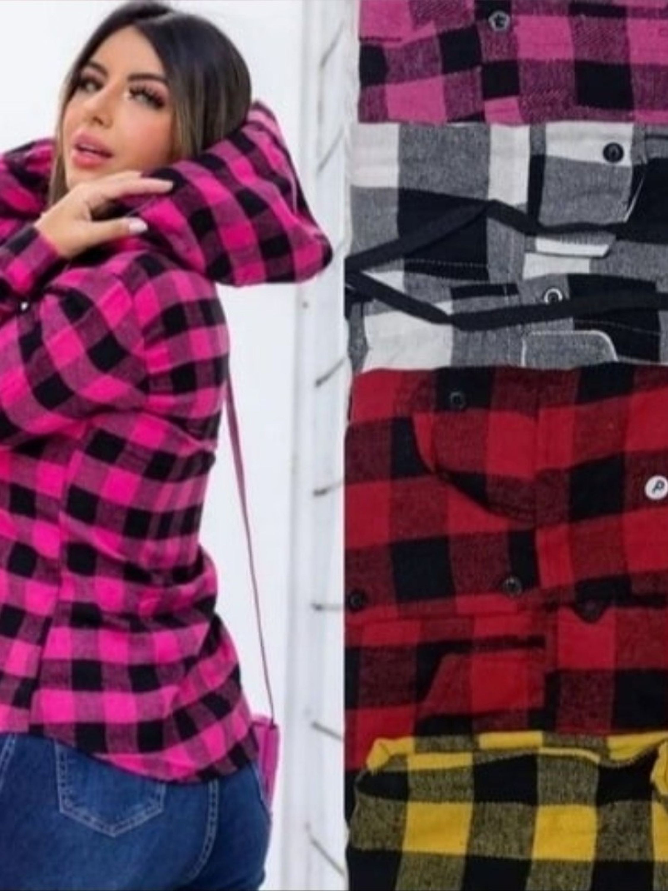 Kit com 6 Camisa Xadrez Flanelada slin P ao gg