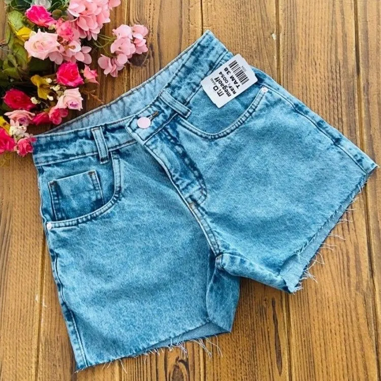 Kit com 6 Shorts Jeans Slin 36 ao 44 feminino + Frete grátis