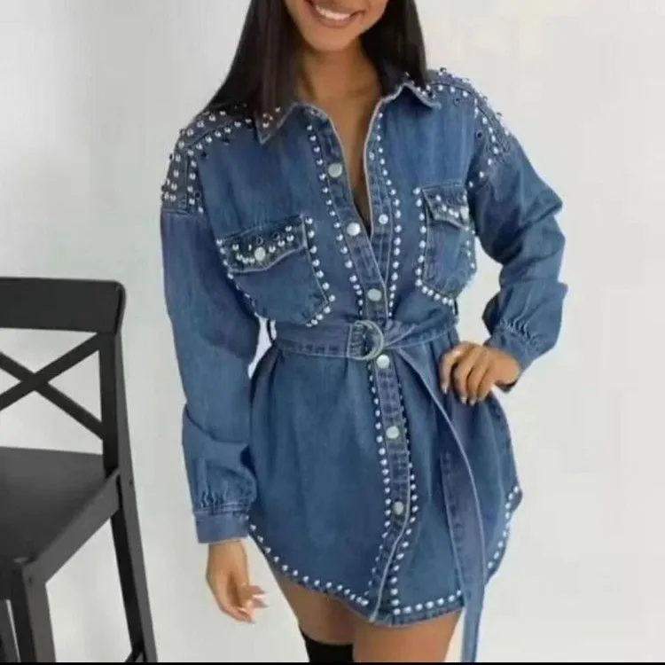 Vestido jeans isa fashion