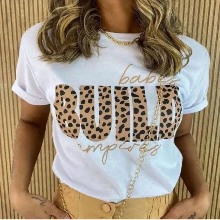 Tshirt animal print moda feminina isa