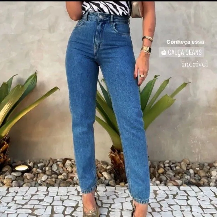 015# calca jeans isa fashion