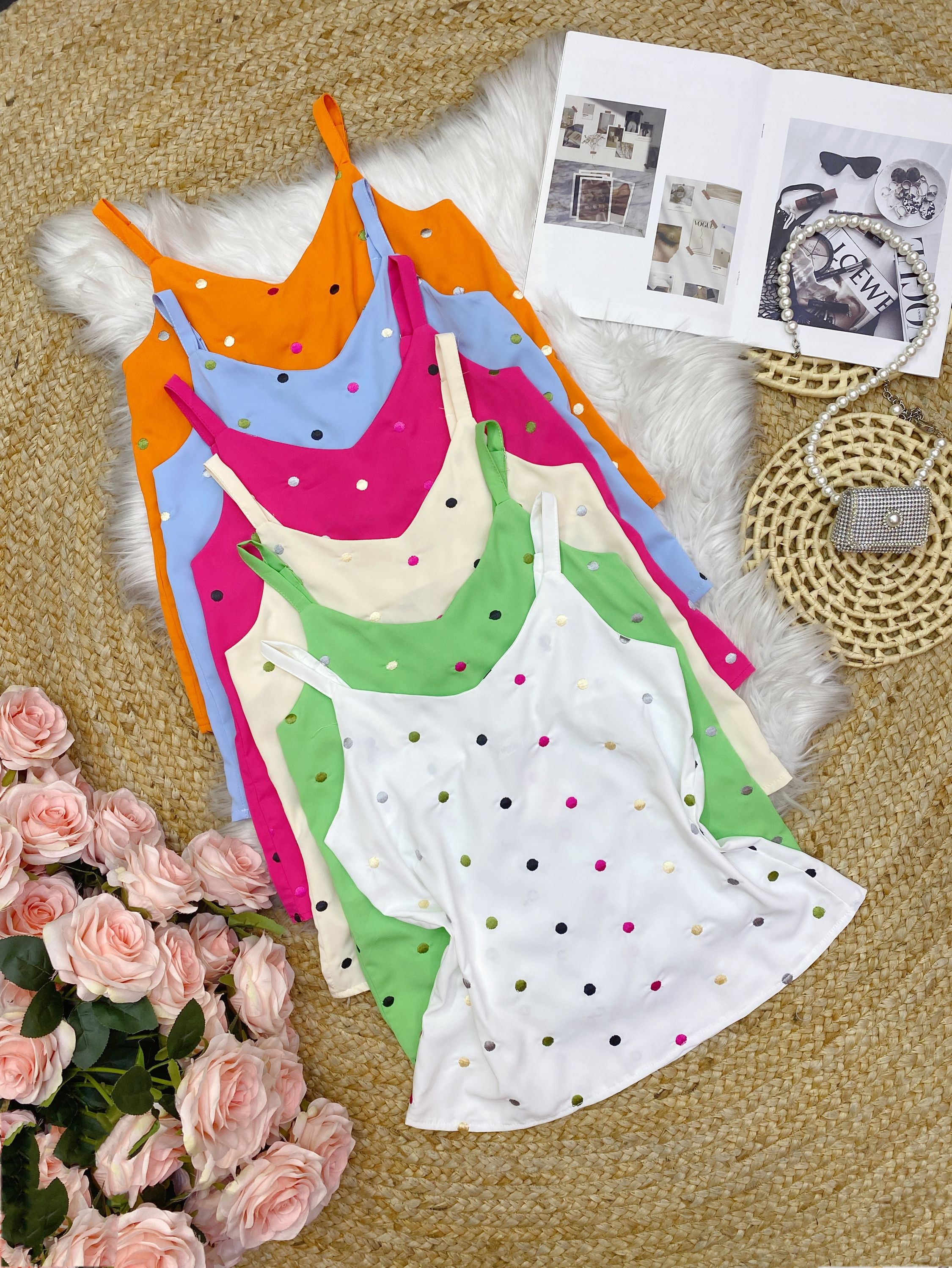 Regata crepe com bordado Isabella moda