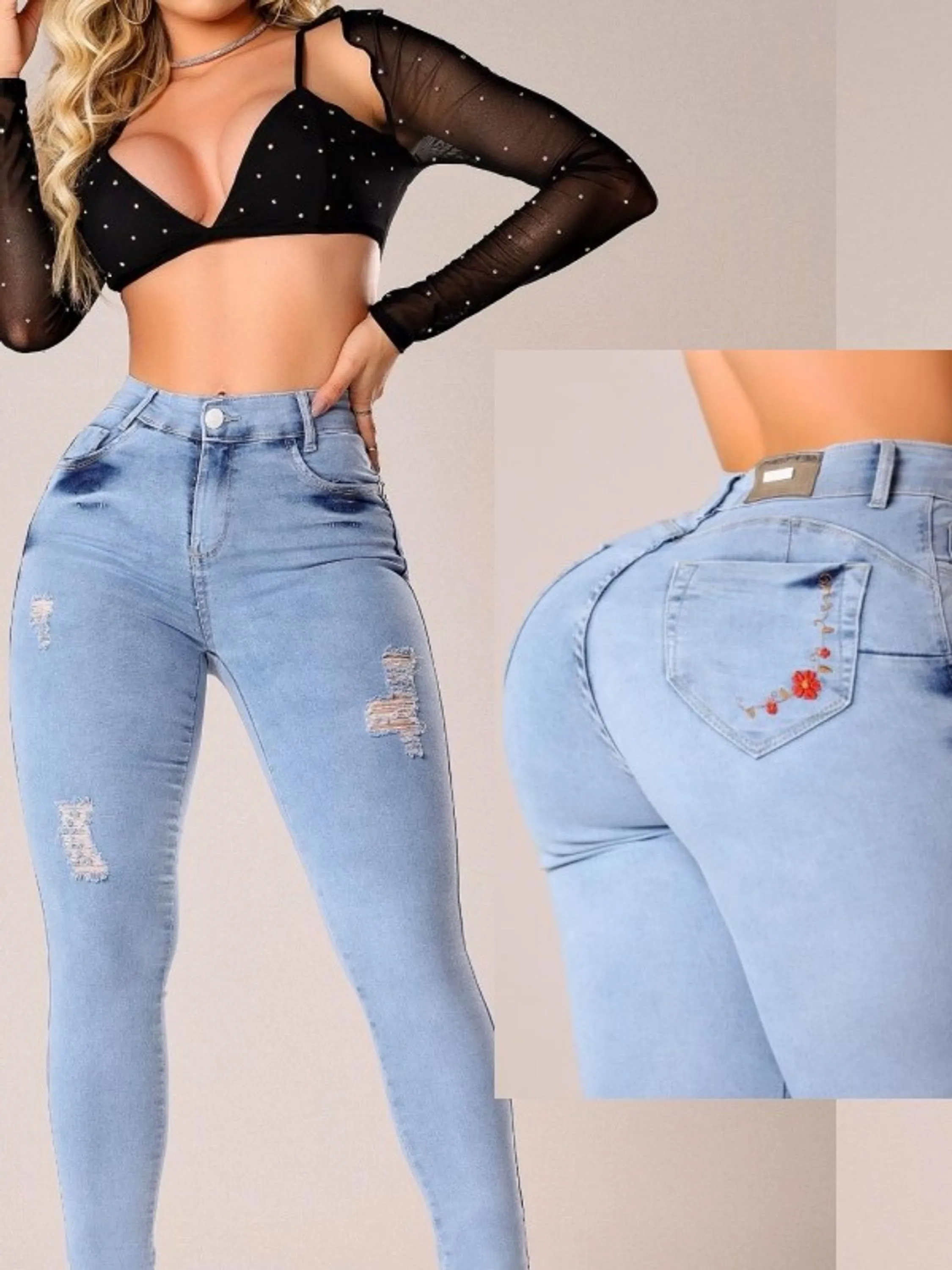 Calça jeans clara