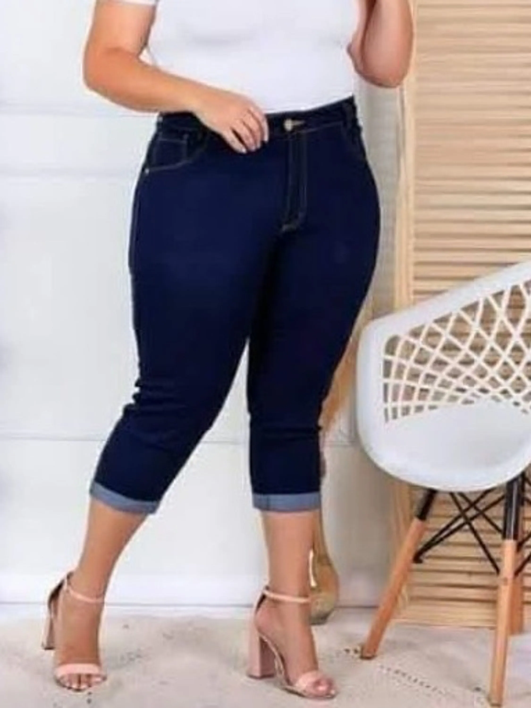 Calça jeans capri