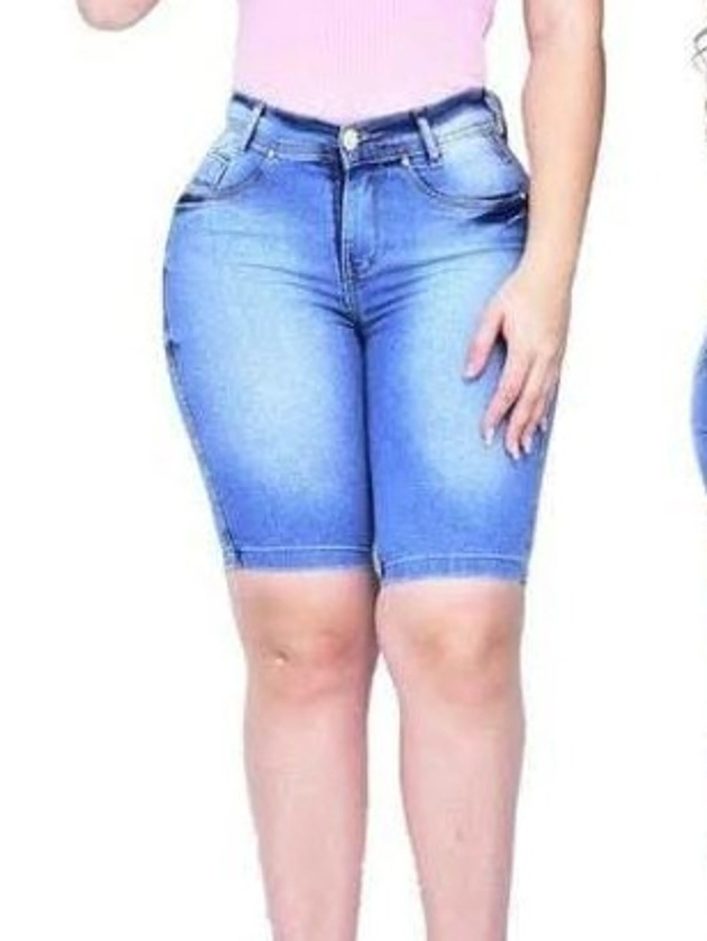 Bermuda jeans clara plus size