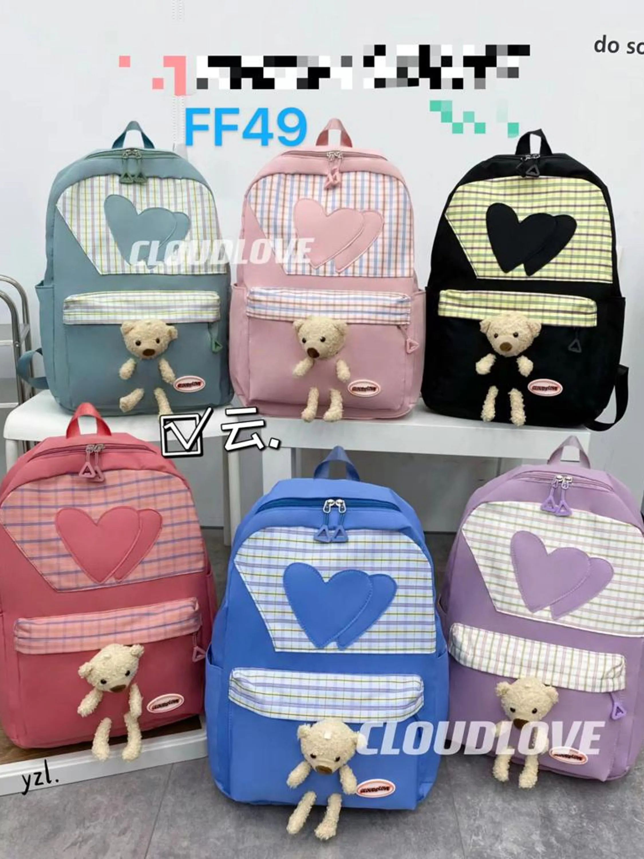 FF49 PACOTE COM 12 PEÇAS DE MOCHILAS FEMININAS/ADULTO/INFANTIL