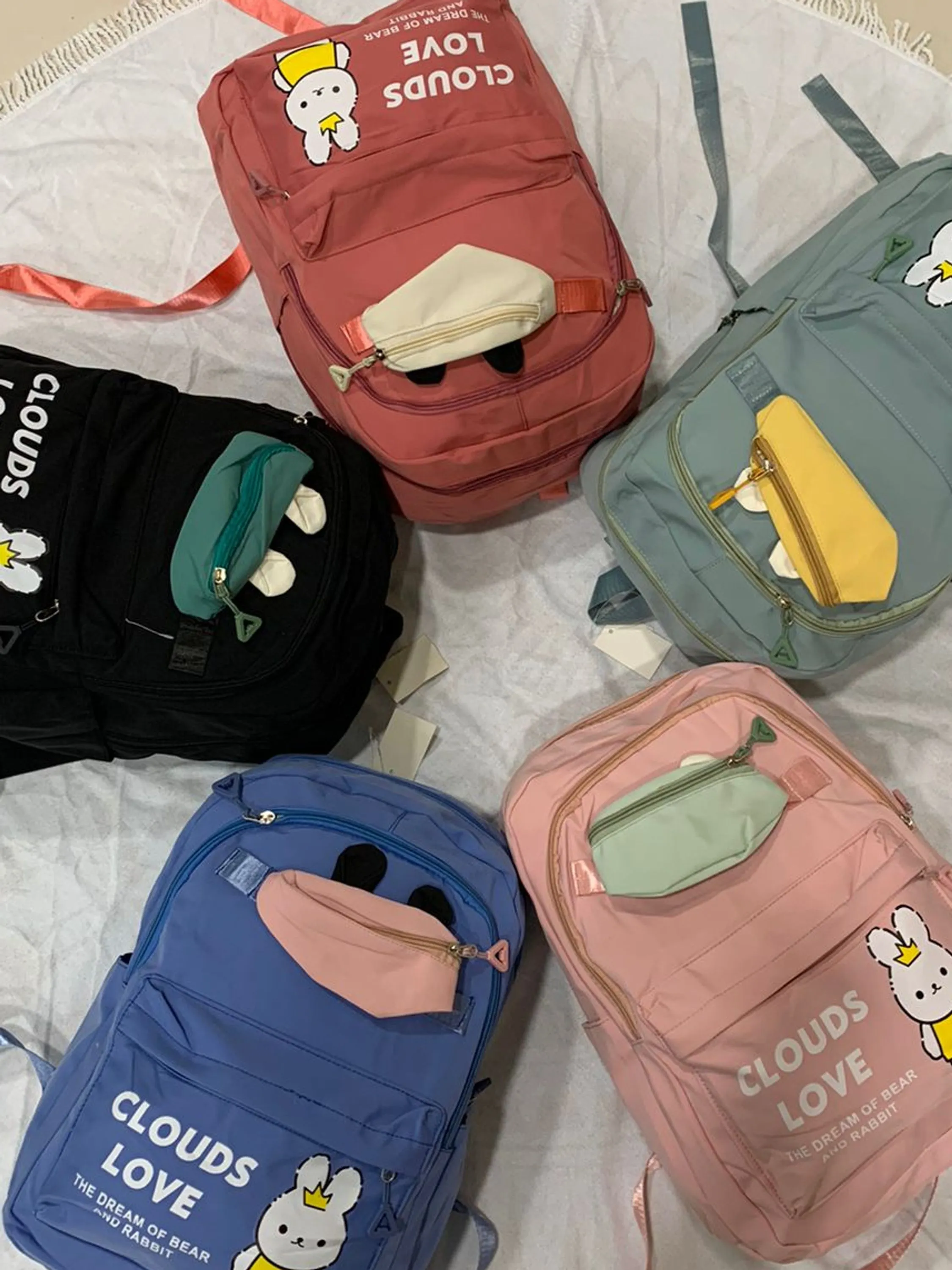 FF34 PACOTE COM 12 PEÇAS DE MOCHILAS FEMININAS/ADULTO/INFANTIL