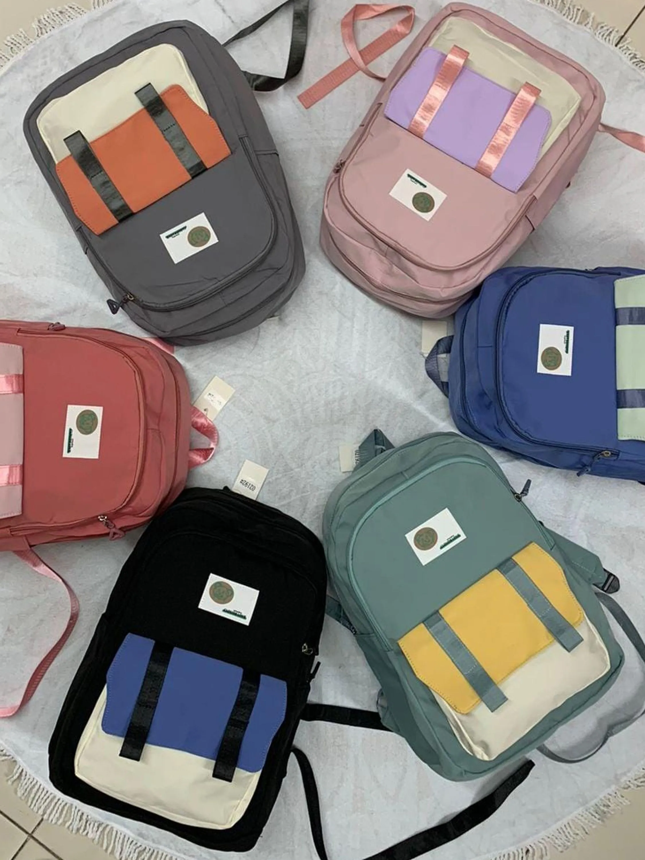 FF37 PACOTE COM 12 PEÇAS DE MOCHILAS UNISSEX/ADULTO/INFANTIL