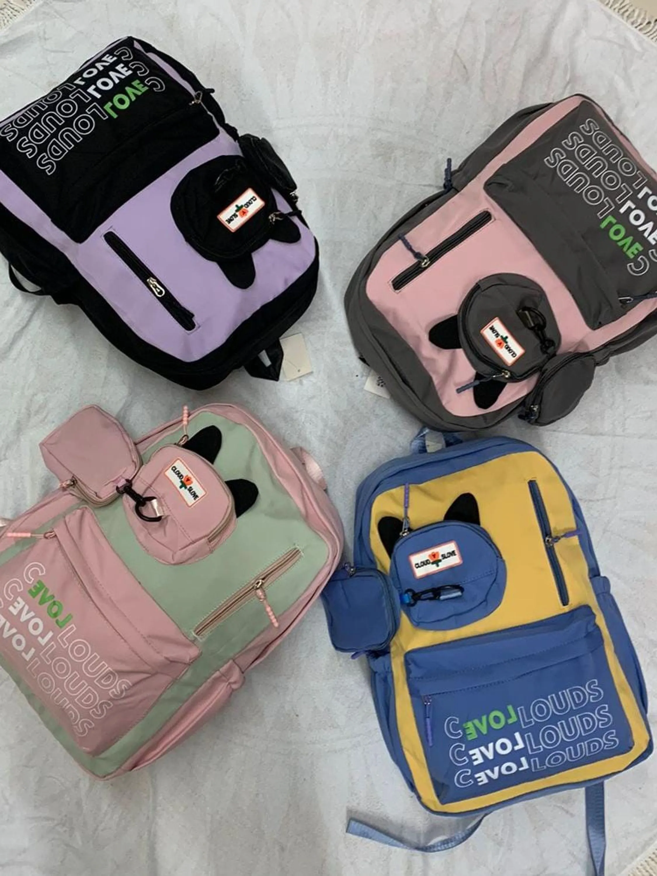 FF42 PACOTE COM 12 PEÇAS DE MOCHILAS FEMININAS/ADULTO/INFANTIL COM ESTOJO