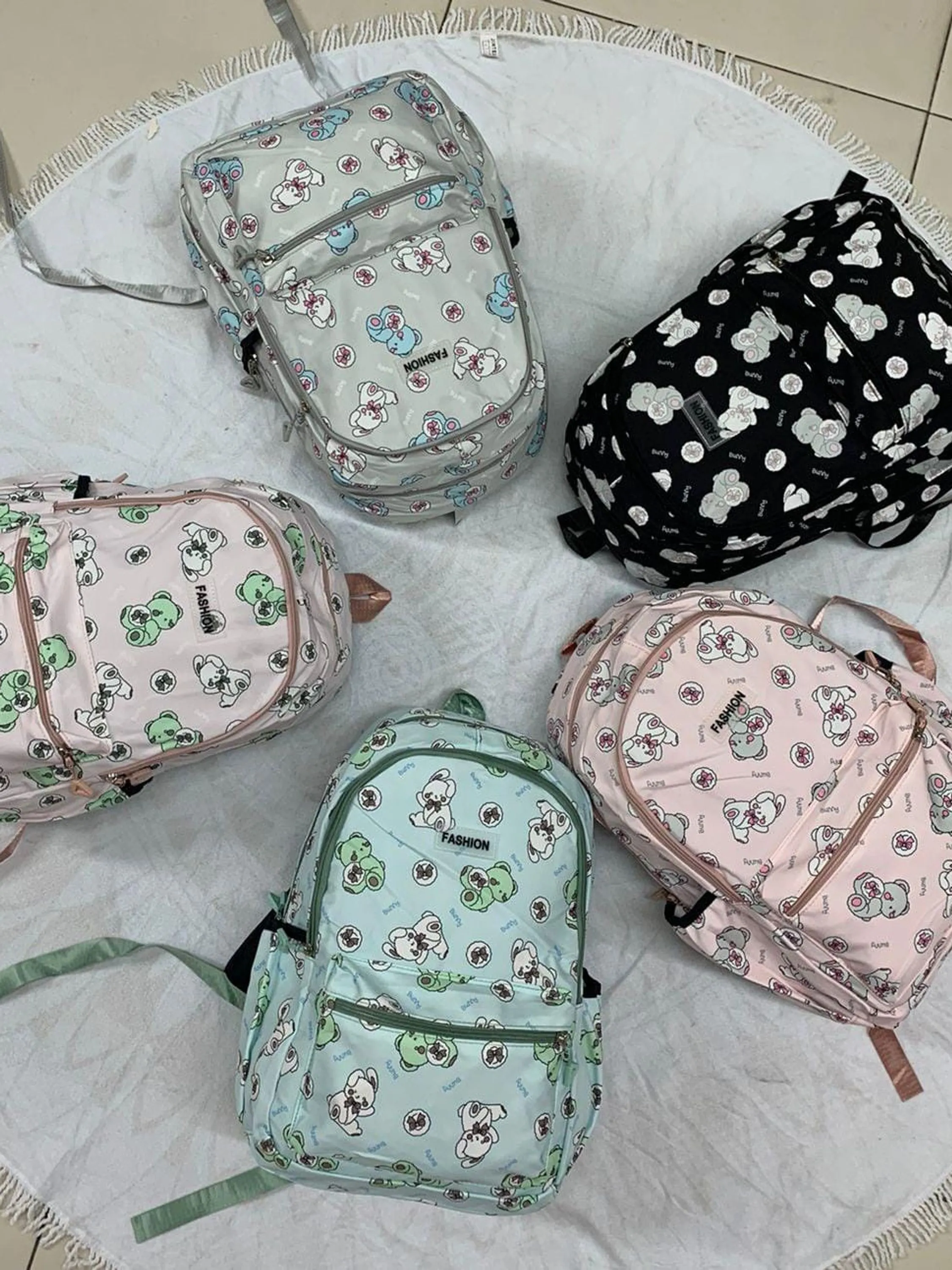 FF15 PACOTE COM 12 PEÇAS DE MOCHILAS FEMININAS/ADULTO/INFANTIL ESTAMPADAS