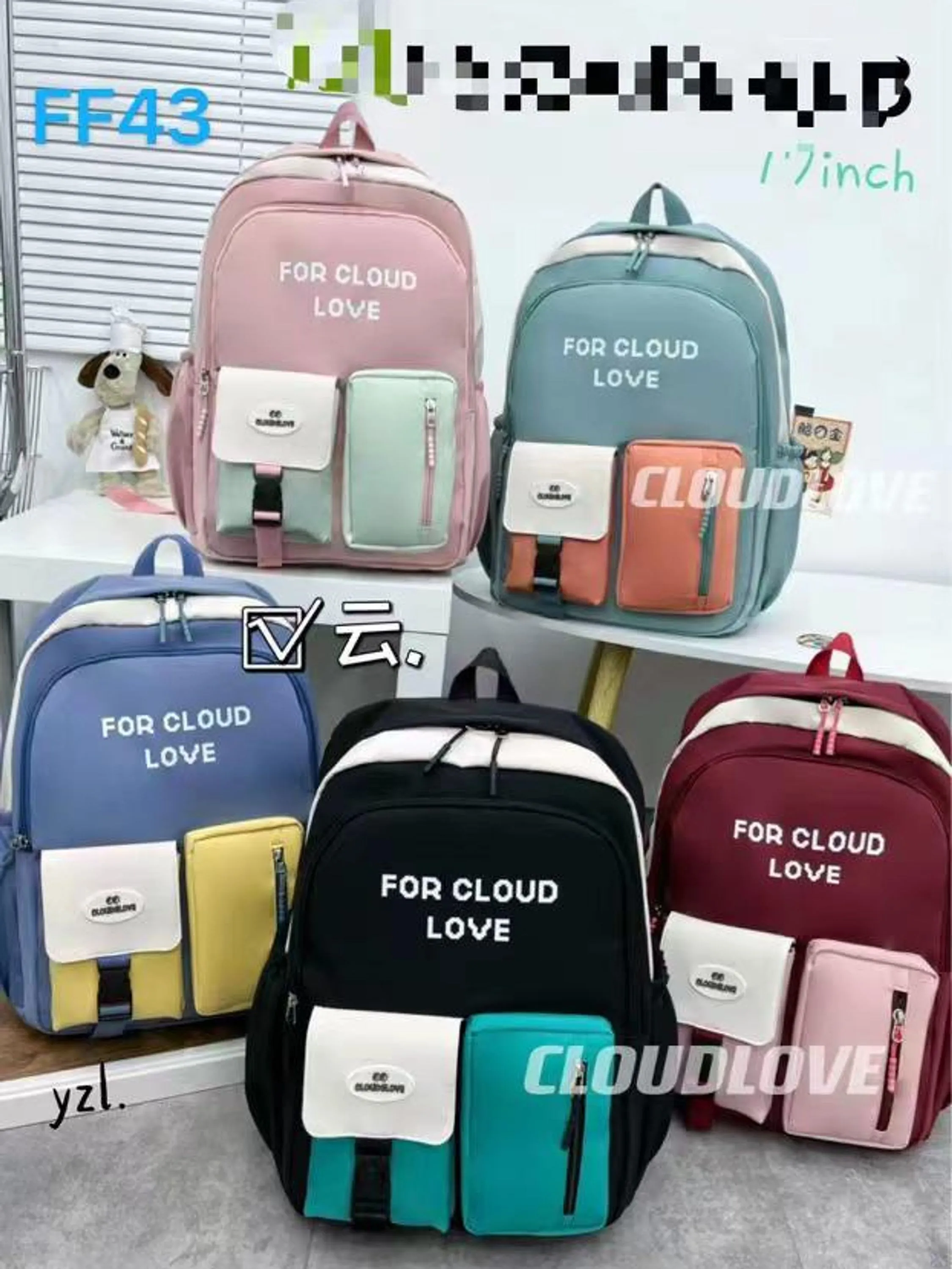 FF43 PACOTE COM 12 PEÇAS DE MOCHILAS UNISSEX/ADULTO/INFANTIL