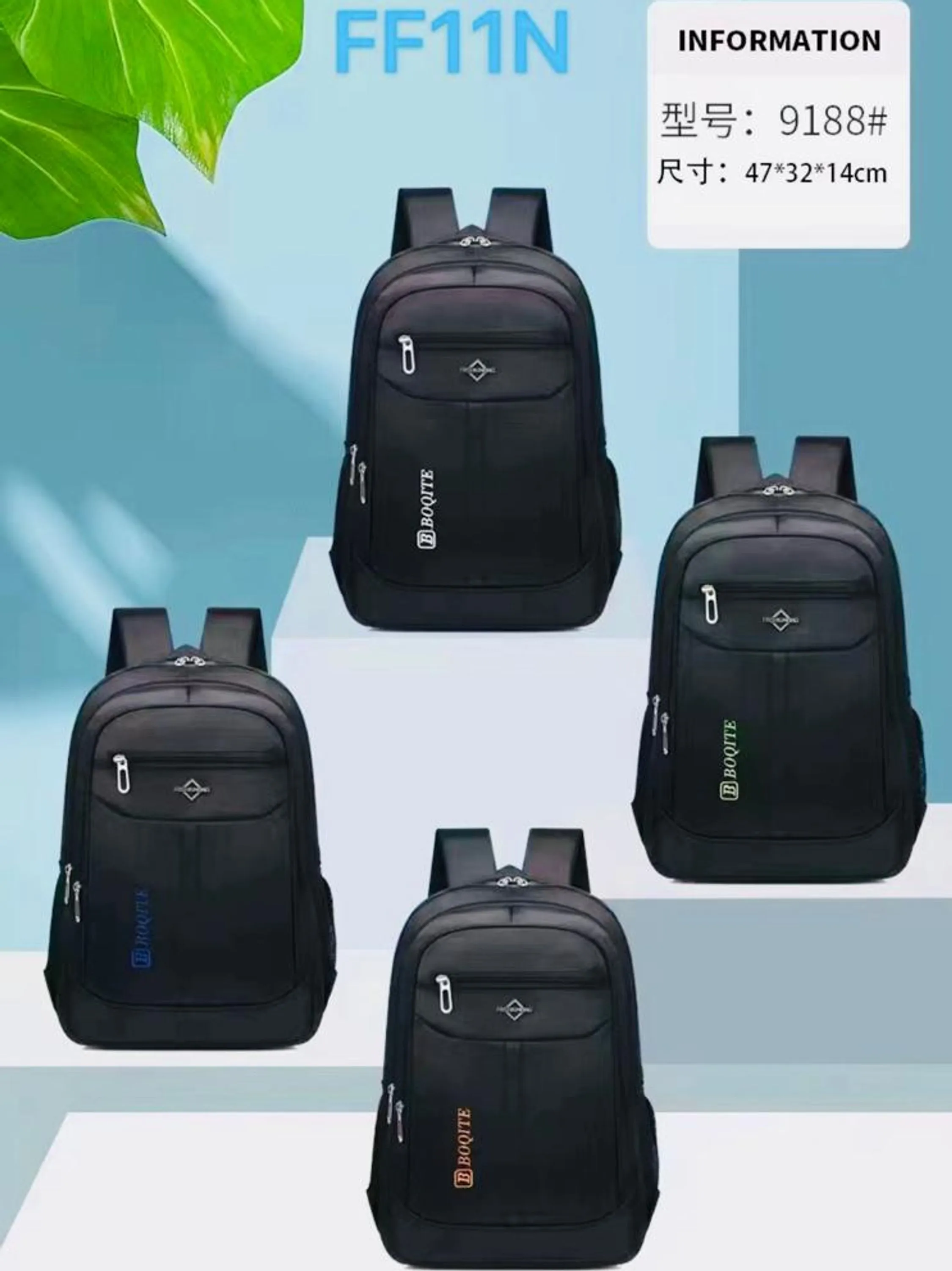 FF11N PACOTE COM 12 PEÇAS DE MOCHILAS MASCULINAS