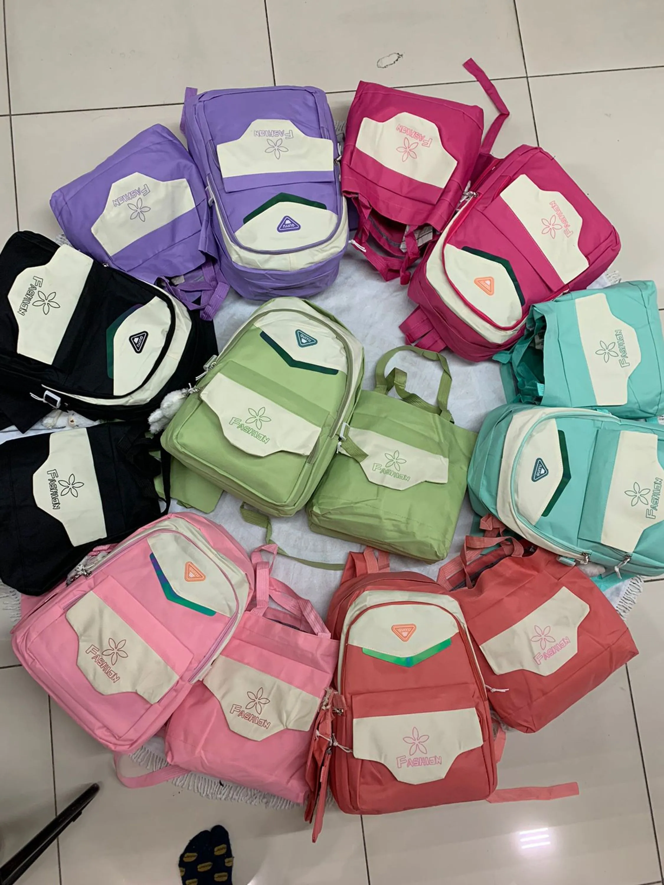 FF03 PACOTE COM 12 KITS DE MOCHILA FEMININA/INFANTIL