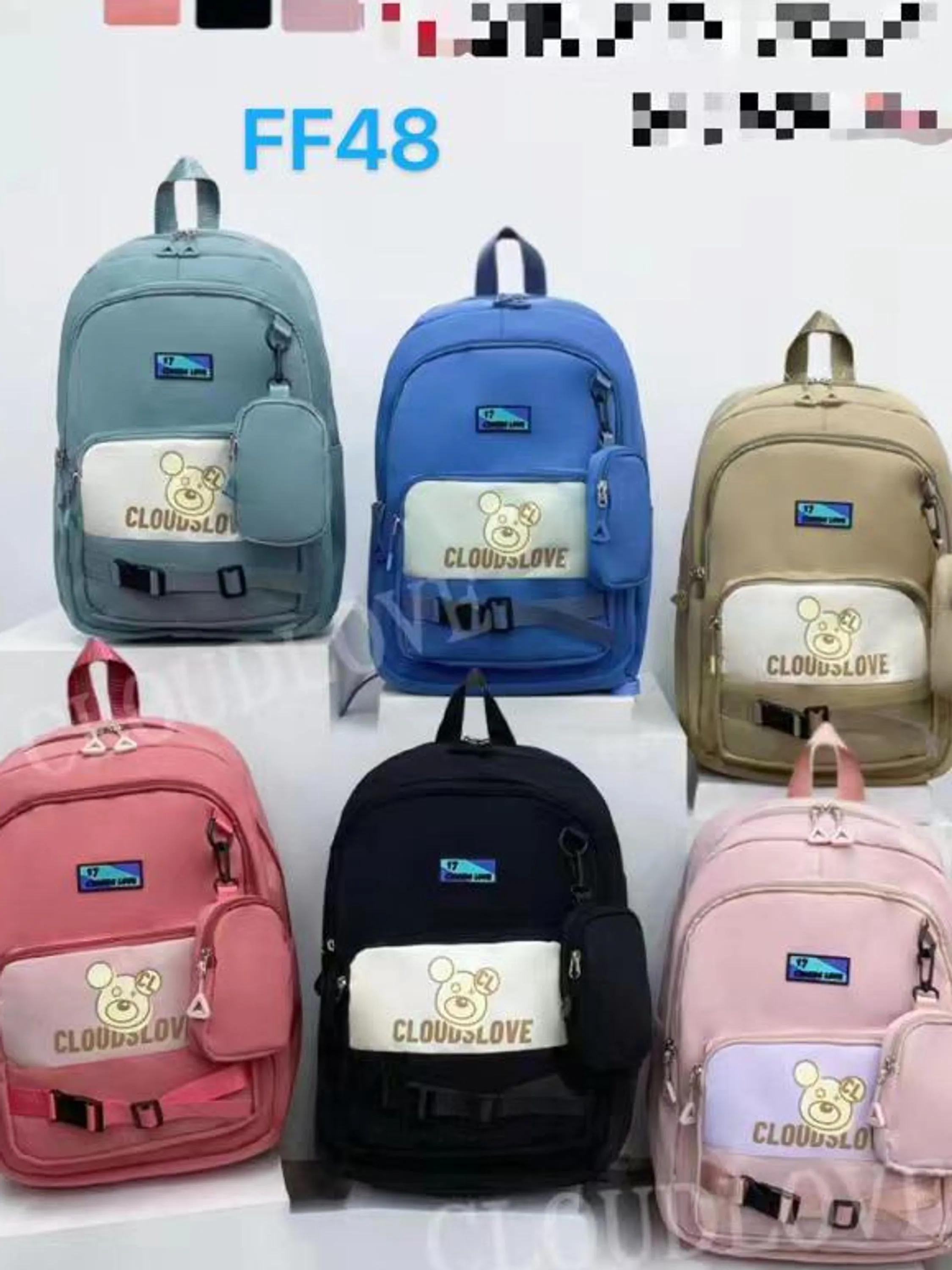 FF48 PACOTE COM 12 PEÇAS DE MOCHILAS UNISSEX/ADULTO/INFANTIL