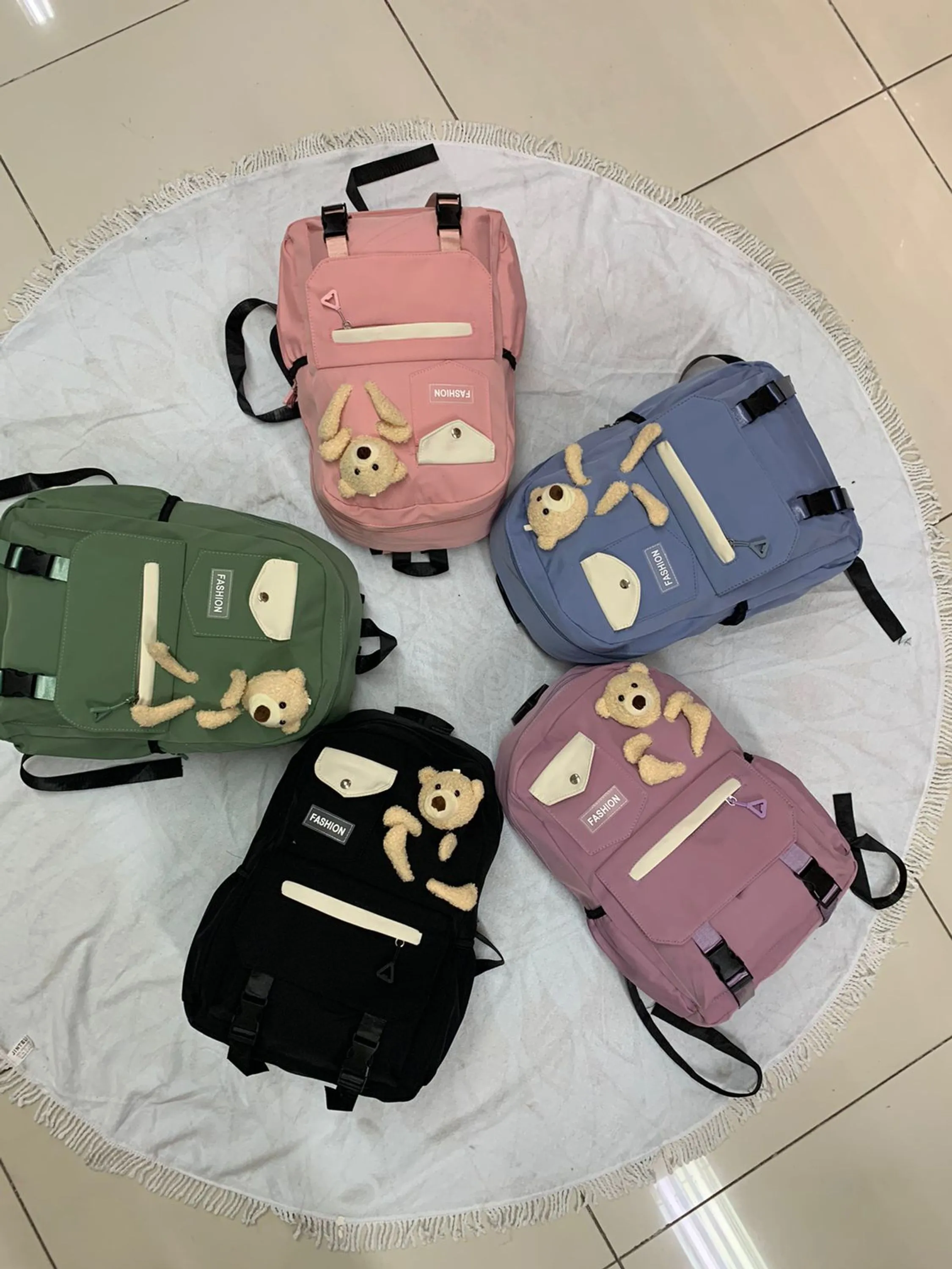 FF10 PACOTE COM 12 PEÇAS DE MOCHILA UNISSEX/ADULTO/INFANTIL URSO