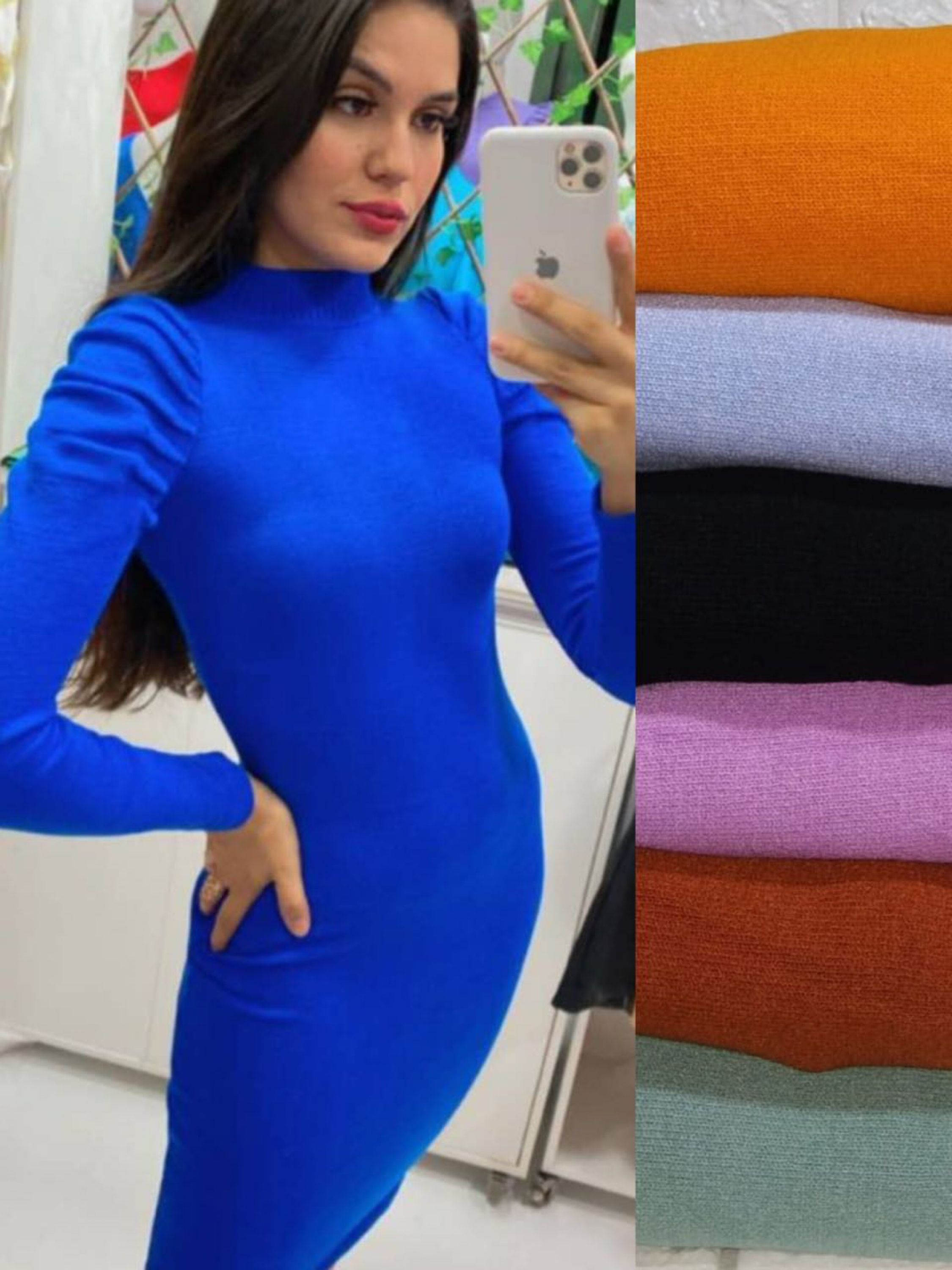 Vestido midi modal jh-feminina