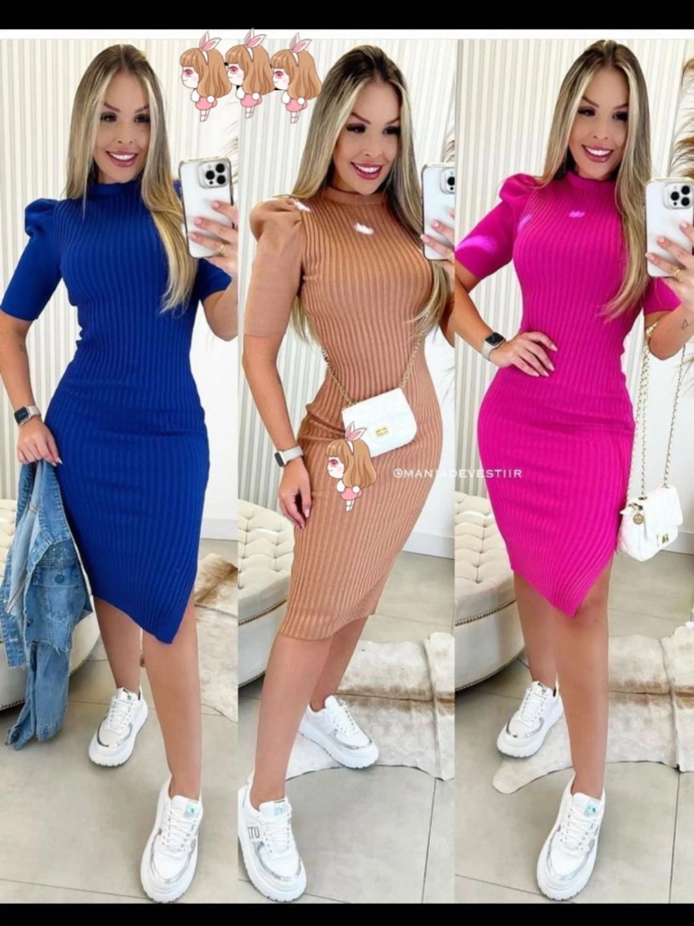 Vestido midi modal jh-feminina