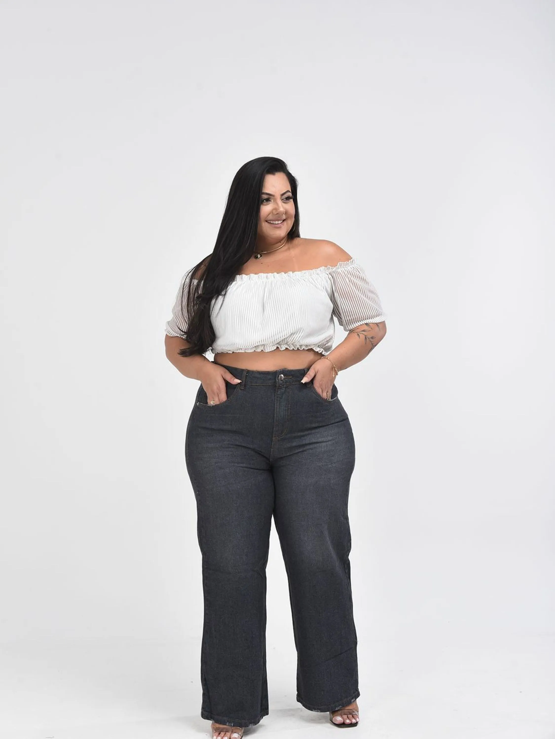 Calça Wide leg plusize