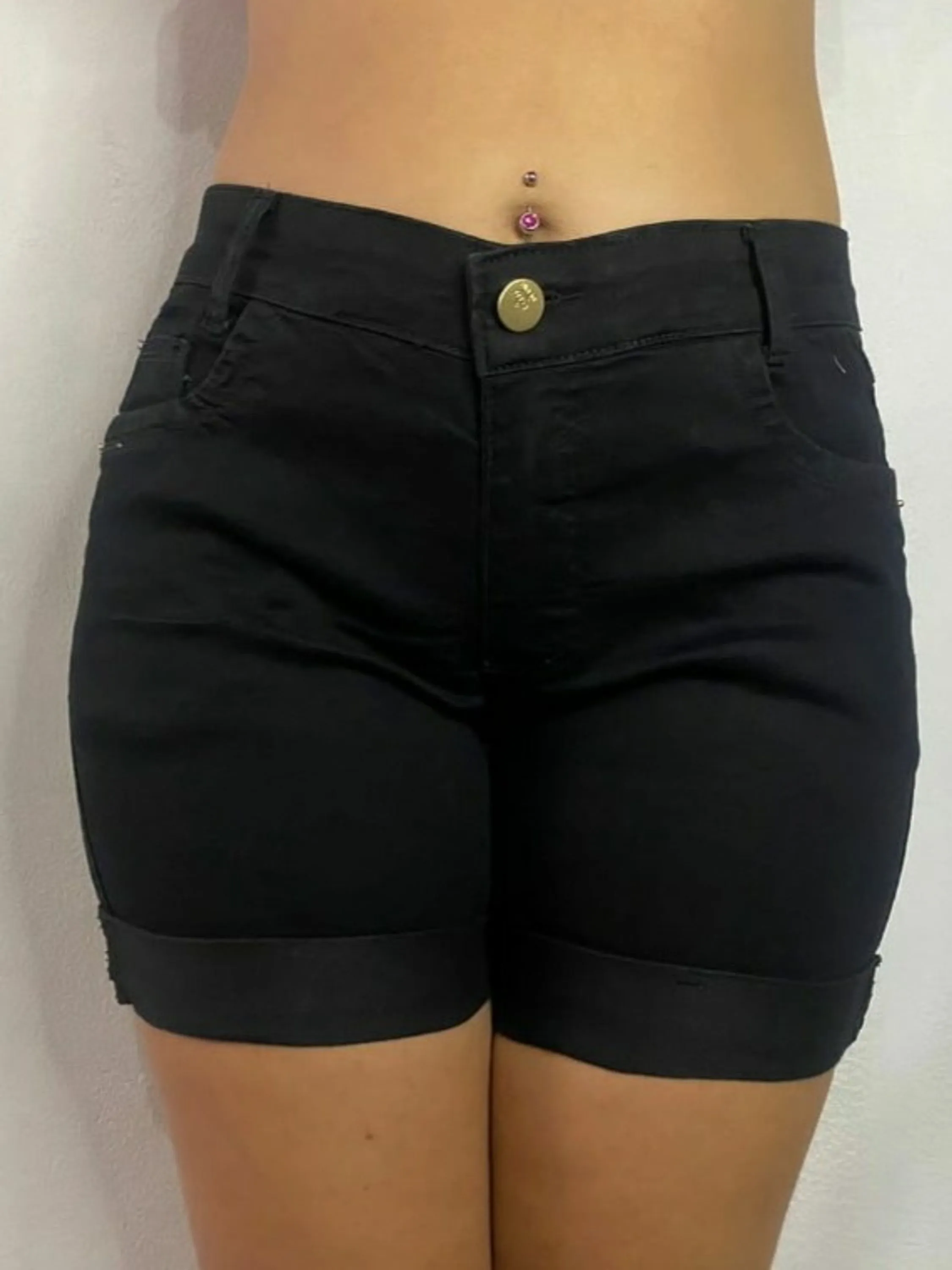 Shorts jeans com lycra