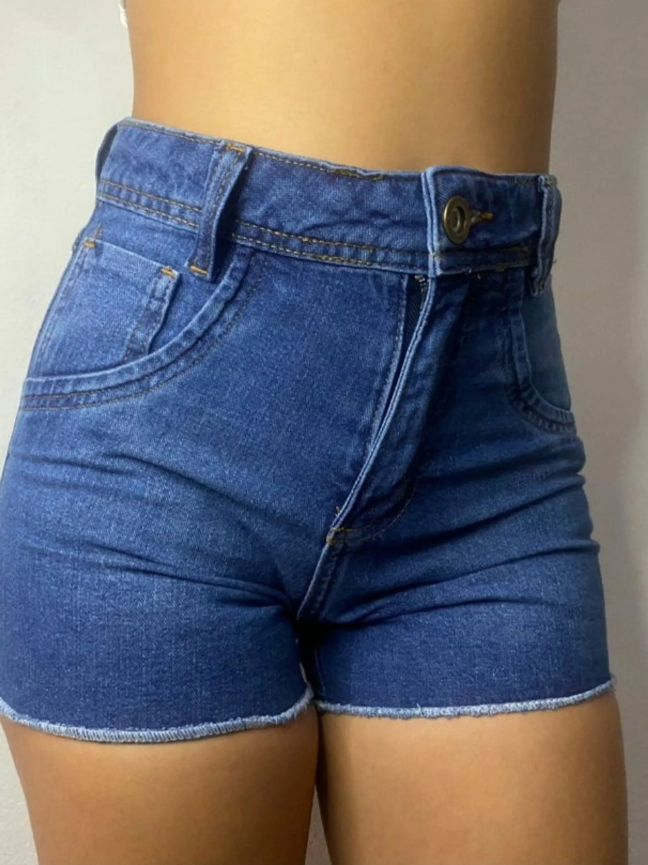 Shorts jeans sem lycra