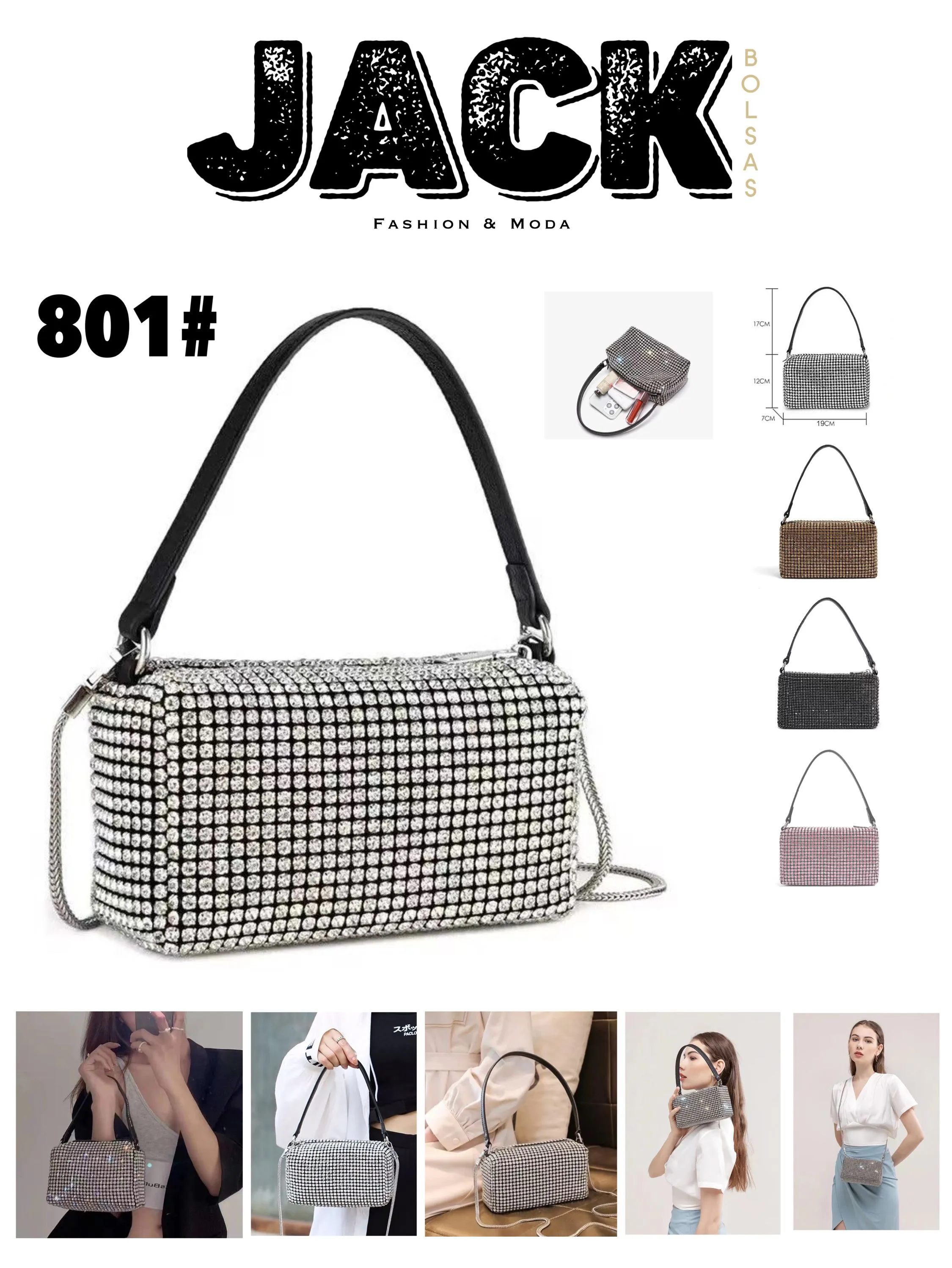 BOLSA FEMININA BRILHO 801