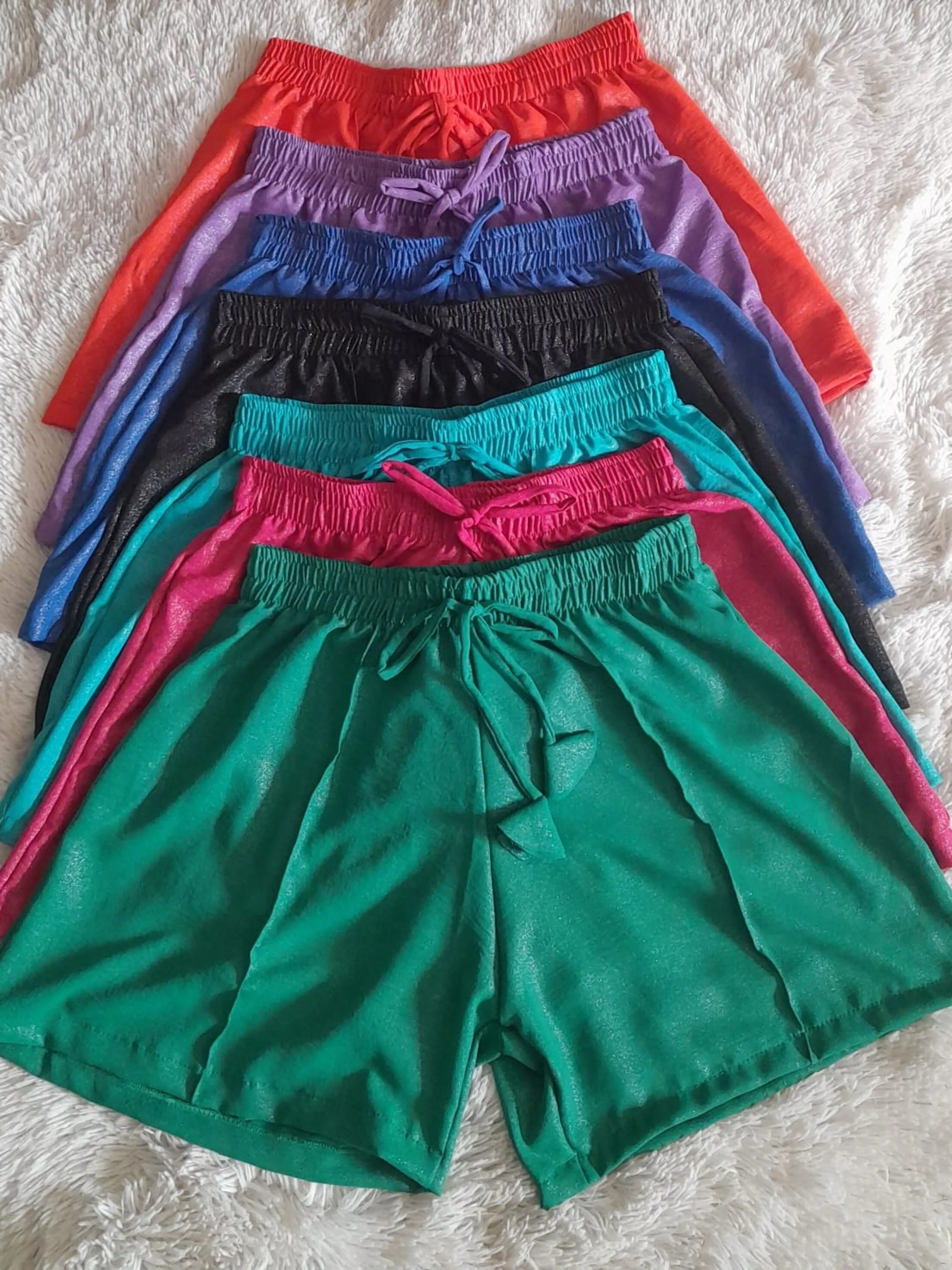 COMBO 5 Shorts Por 100 Reais Tecido Crepe Duna Tamanho P