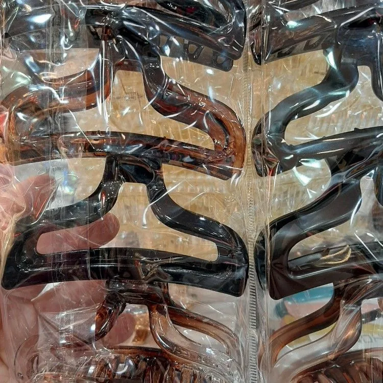 Piranha de cabelo acrílica cores escuras